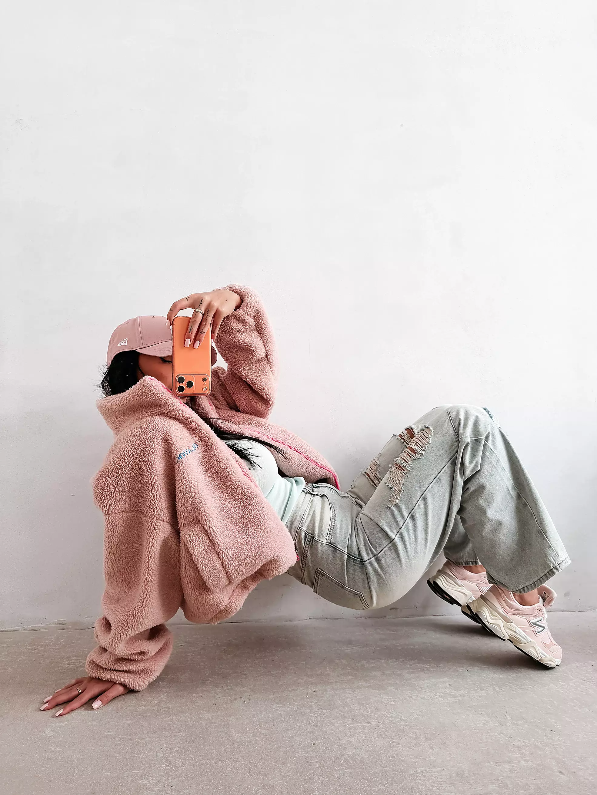 OLAVOGA LORIA dámská šerpa bunda - Powder pink