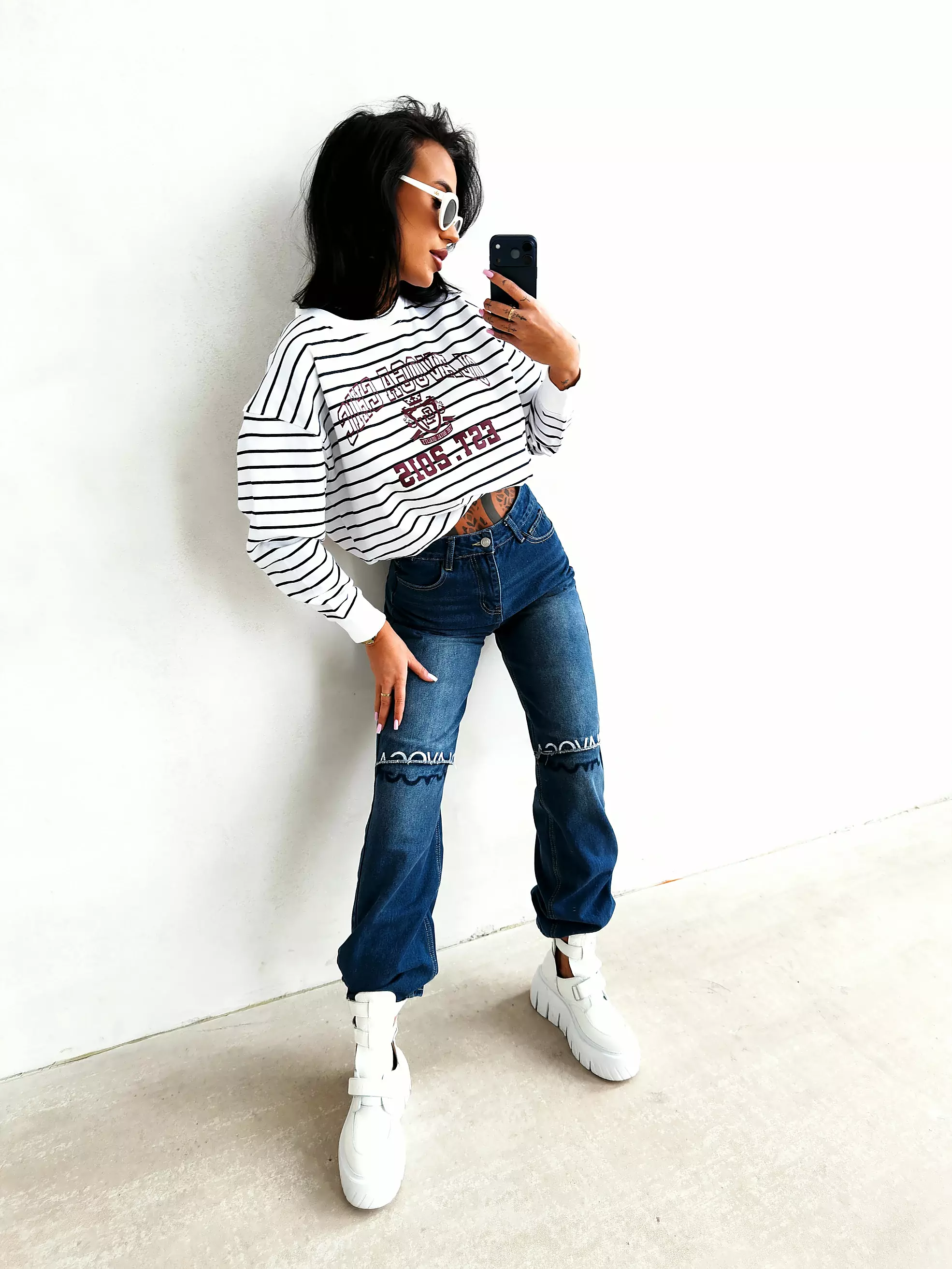 Bluza damska casual OLAVOGA TENCI - Biały