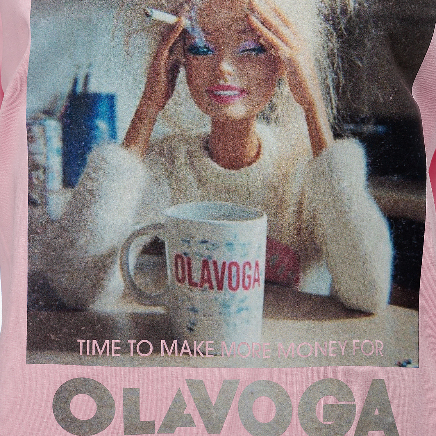 Oversize OLAVOGA EARNED T-shirt - Powder pink