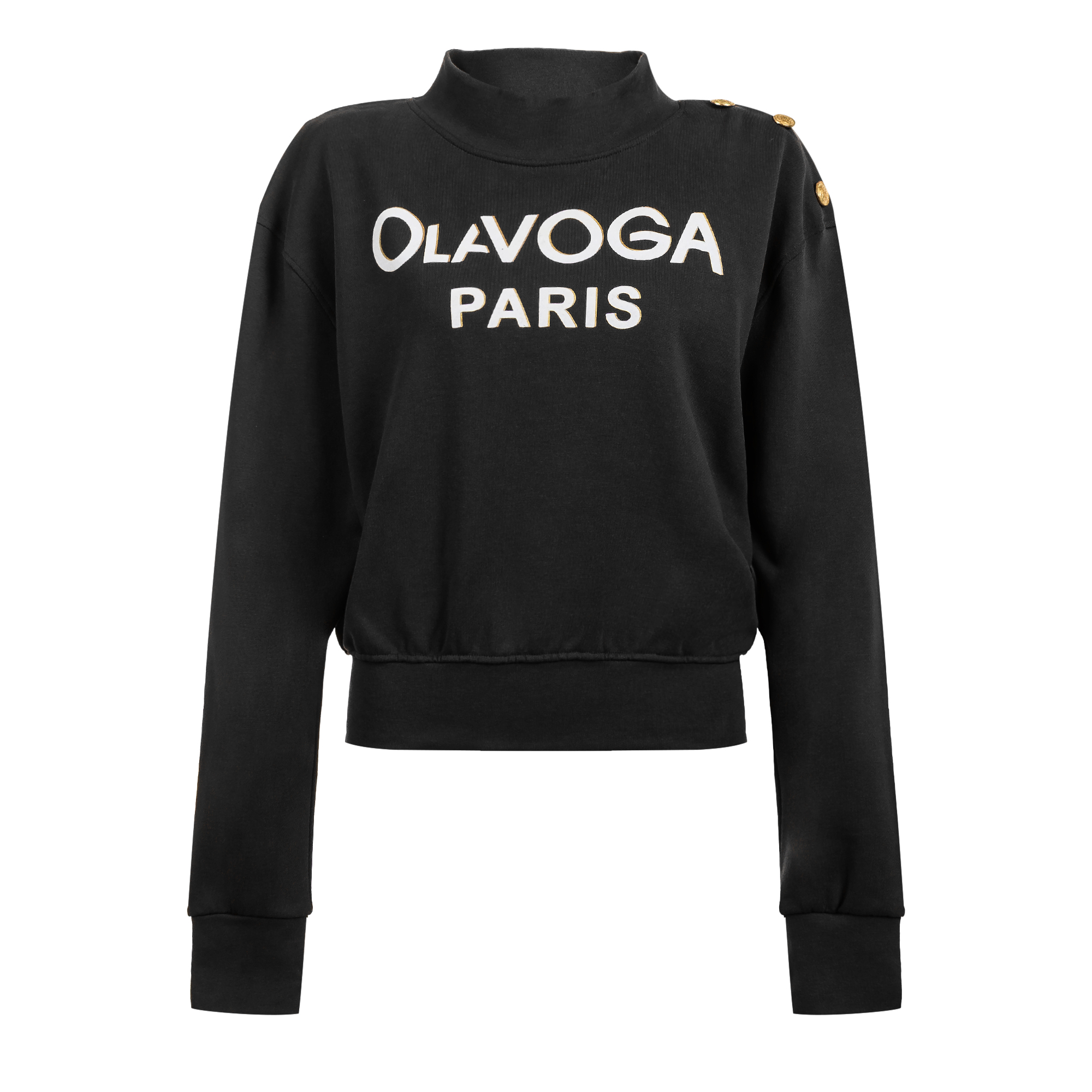 Bluza damska z guzikami OLAVOGA ONCY - Czarny