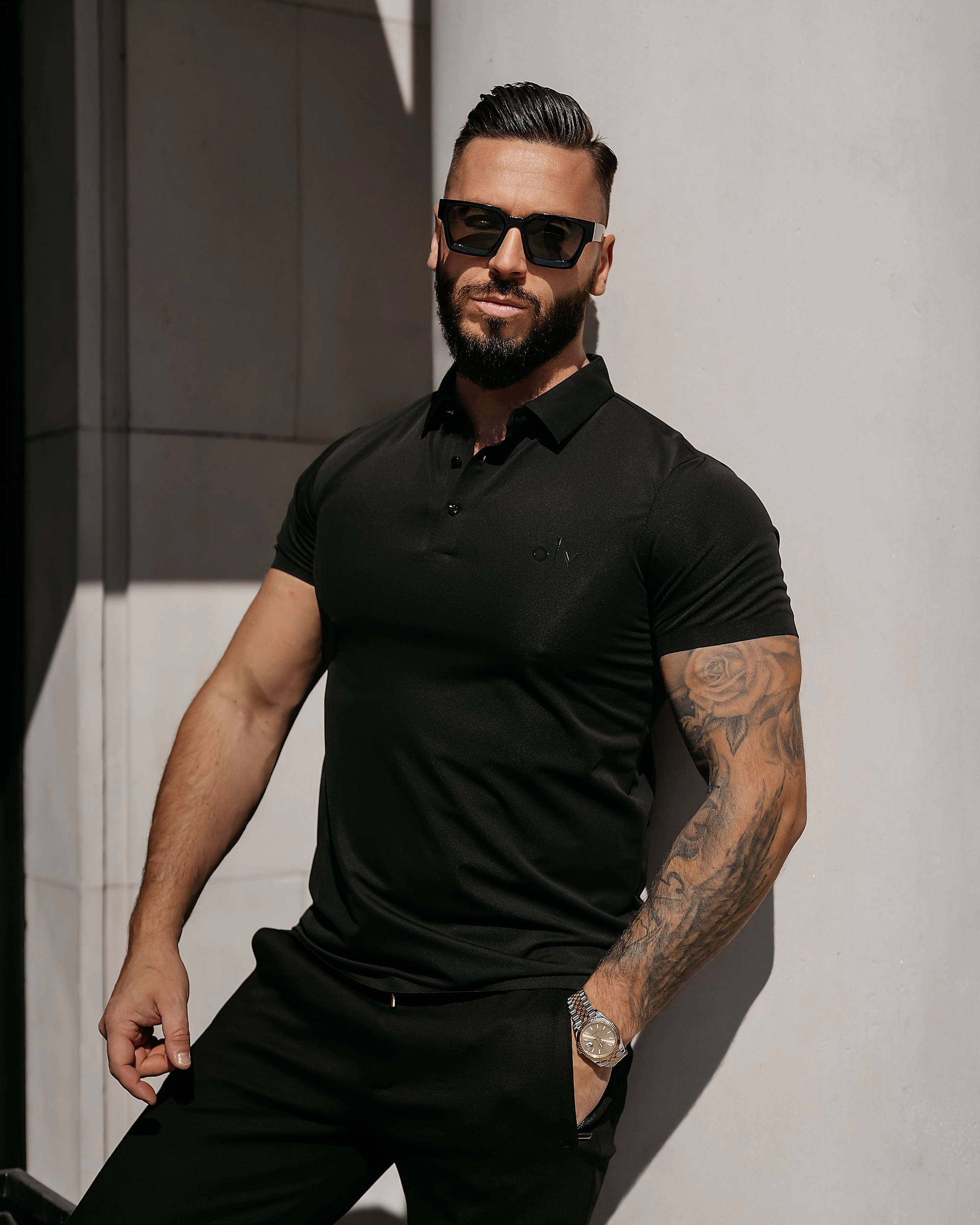 OLAVOGA Men ZAIN pánské polo tričko - černé