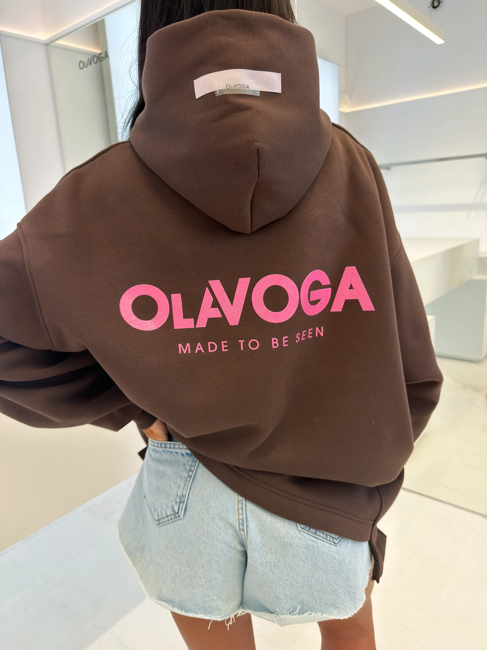 Bluza oversize OLAVOGA AVIRA - Brązowy