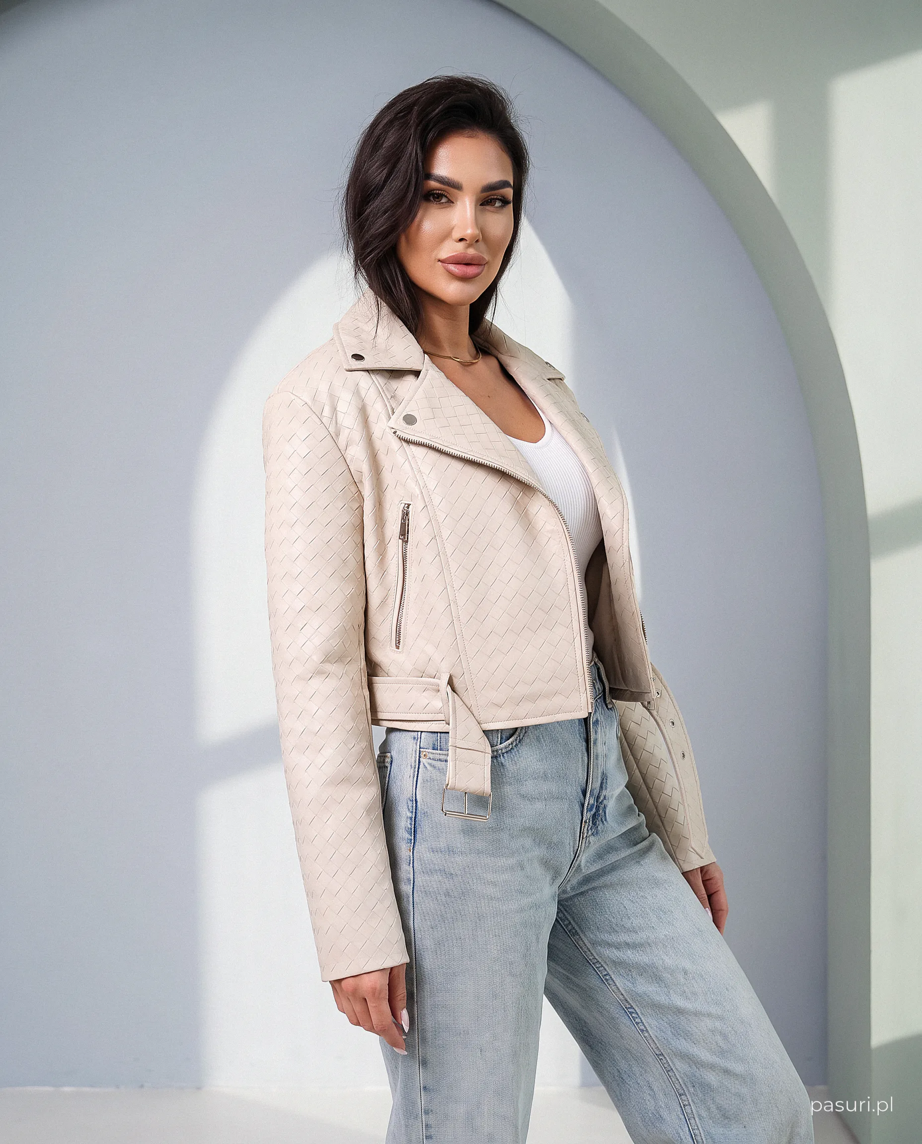 OLAVOGA MARELIA Oversize-Damenjacke – Beige