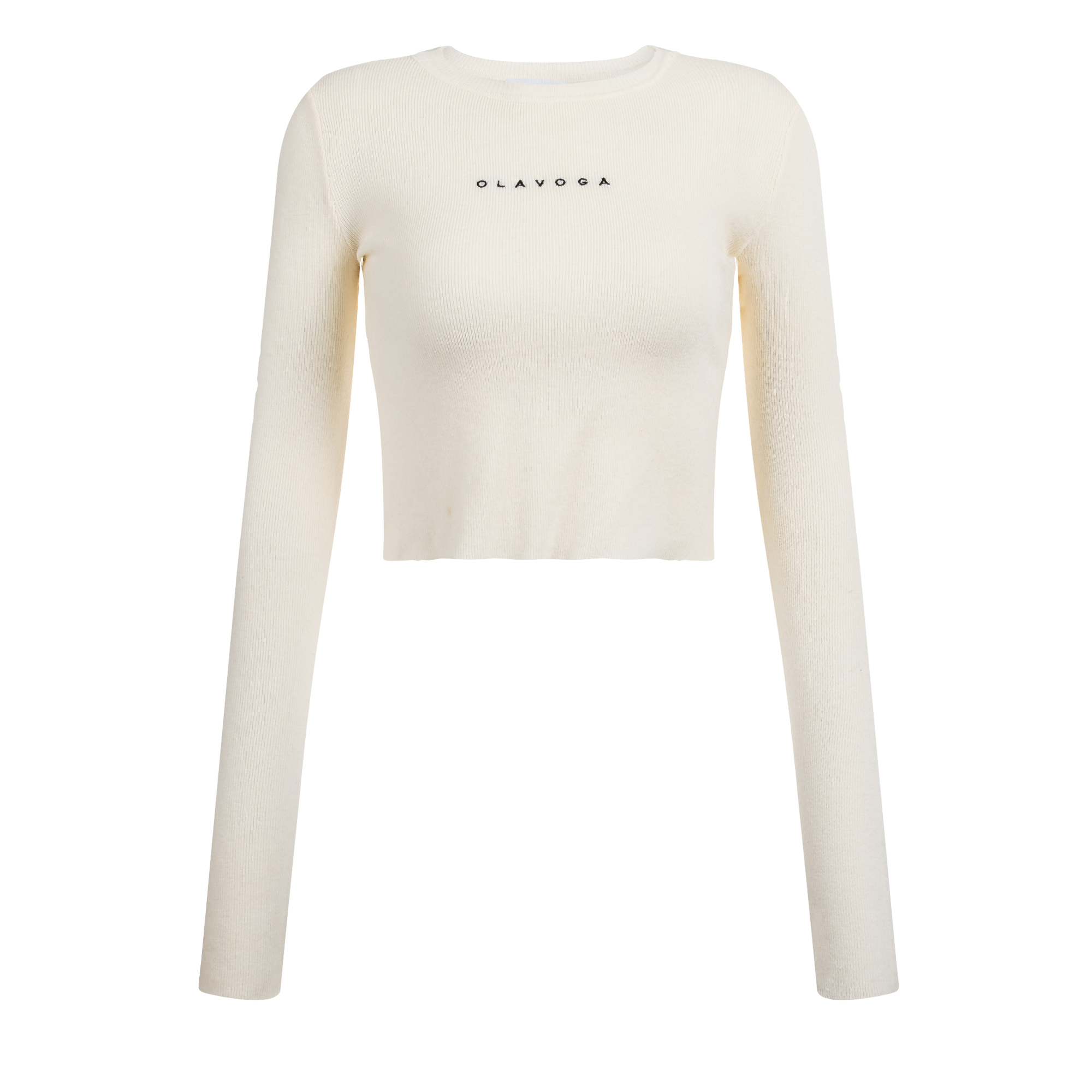 Sweter damski casual OLAVOGA BROGRER - Ecru