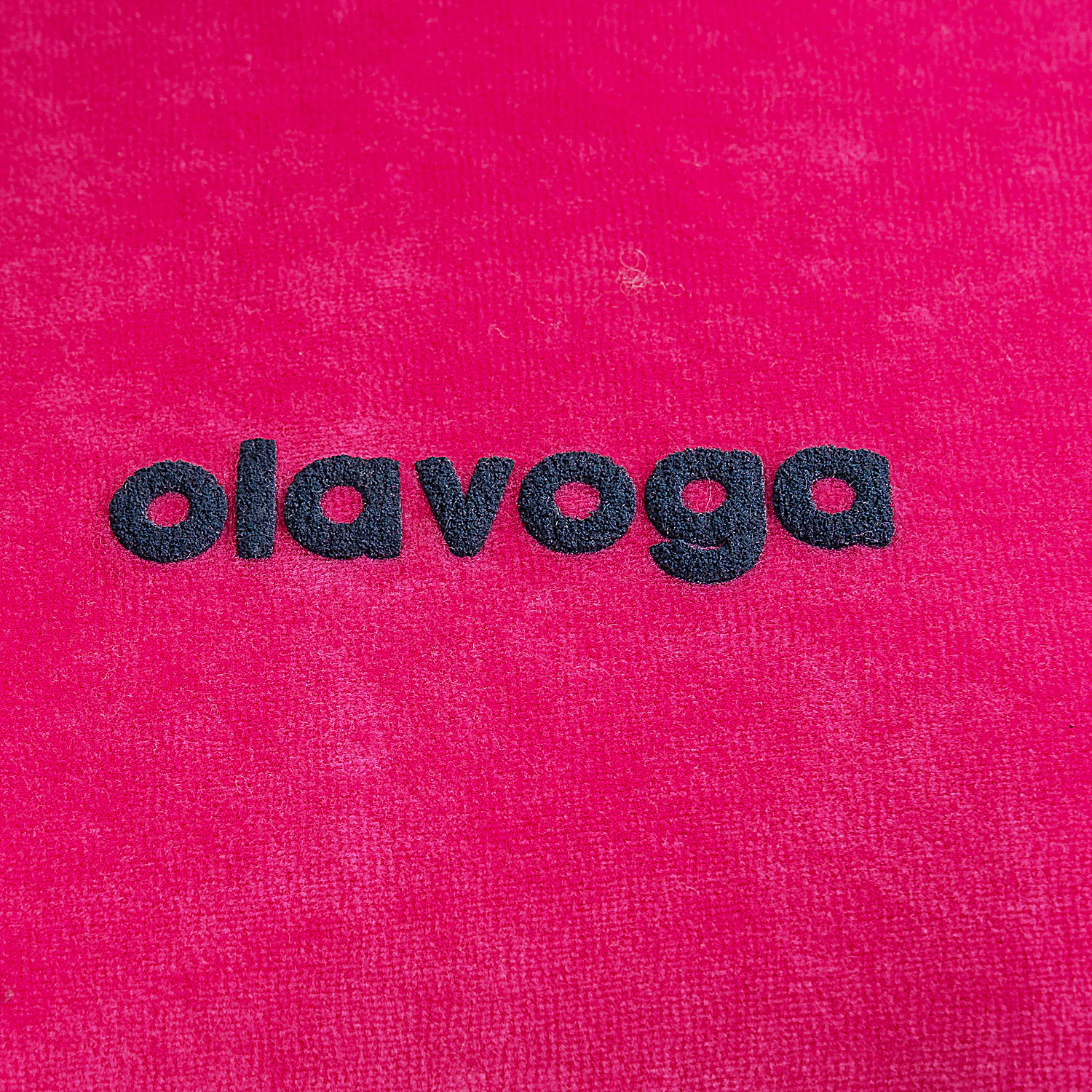 Ladies' velour sweatshirt OLAVOGA VELVORA - Fuchsia