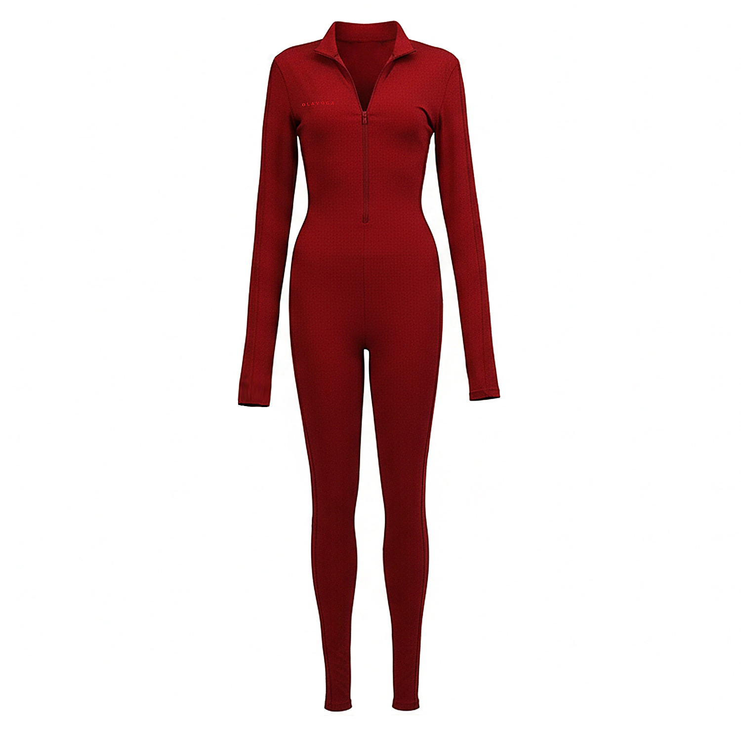 OLAVOGA NATIA Damen-Overall mit Leopardenmuster - Rot
