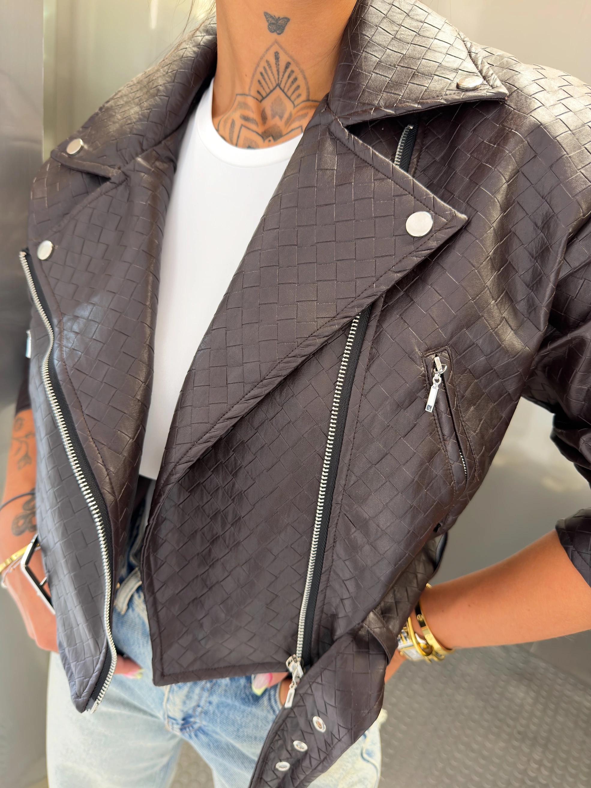 OLAVOGA MARELIA Oversize-Damenjacke – Braun