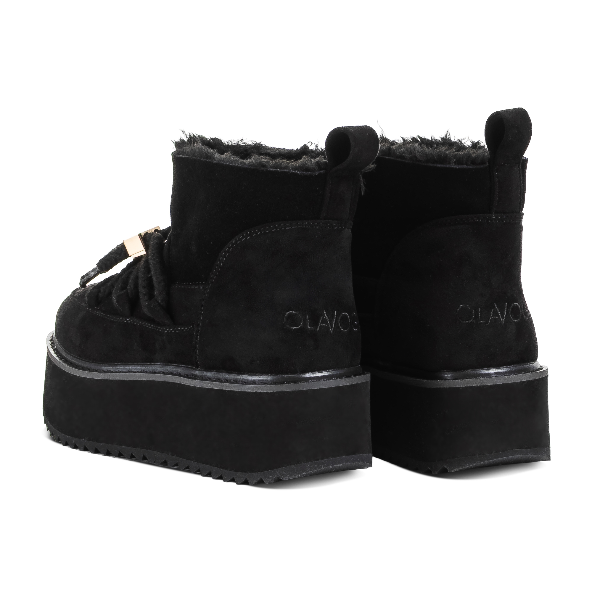 OLAVOGA GRANDA Kunstfell-Schneestiefel - Schwarz
