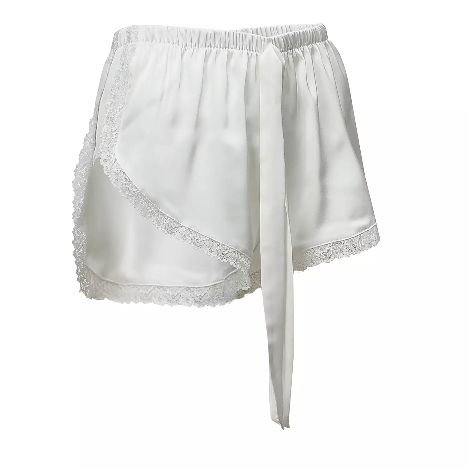 Damen-Pyjama aus Satin OLAVOGA DESIRE - Écru