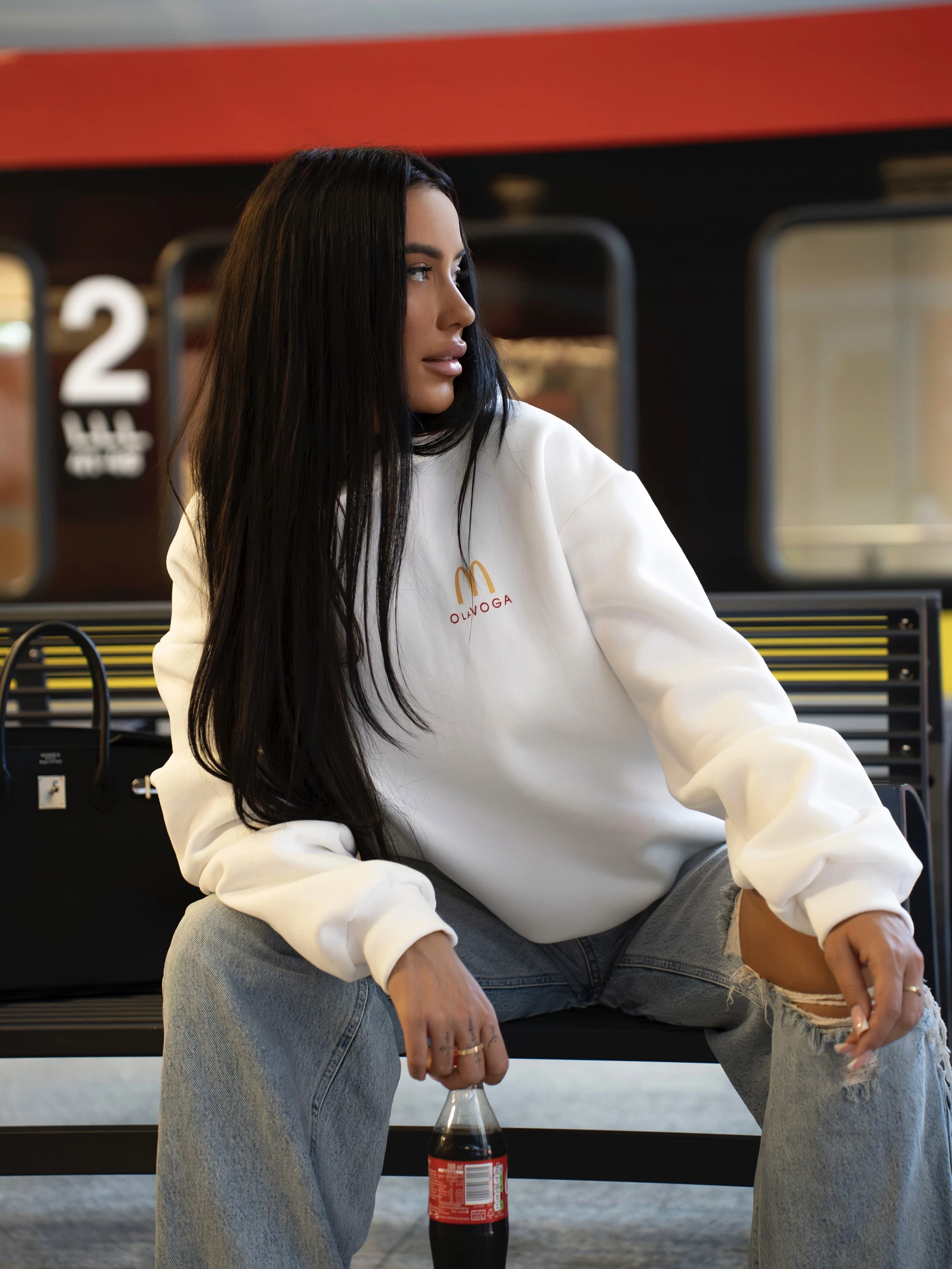 Bluza z kapturem OLAVOGA NOVIA - Ecru