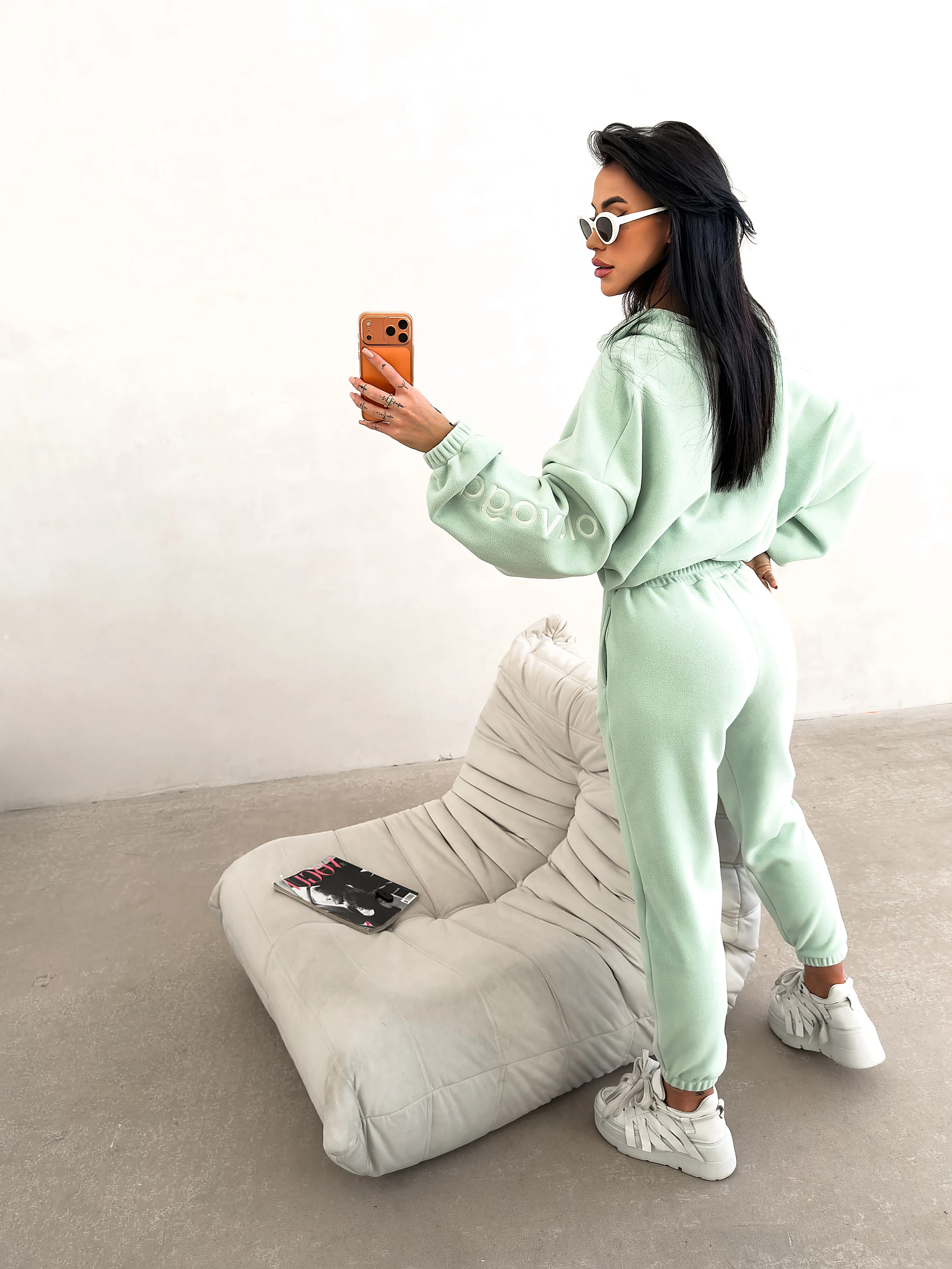 OLAVOGA COZIER Damen-Fleece-Set - Mint
