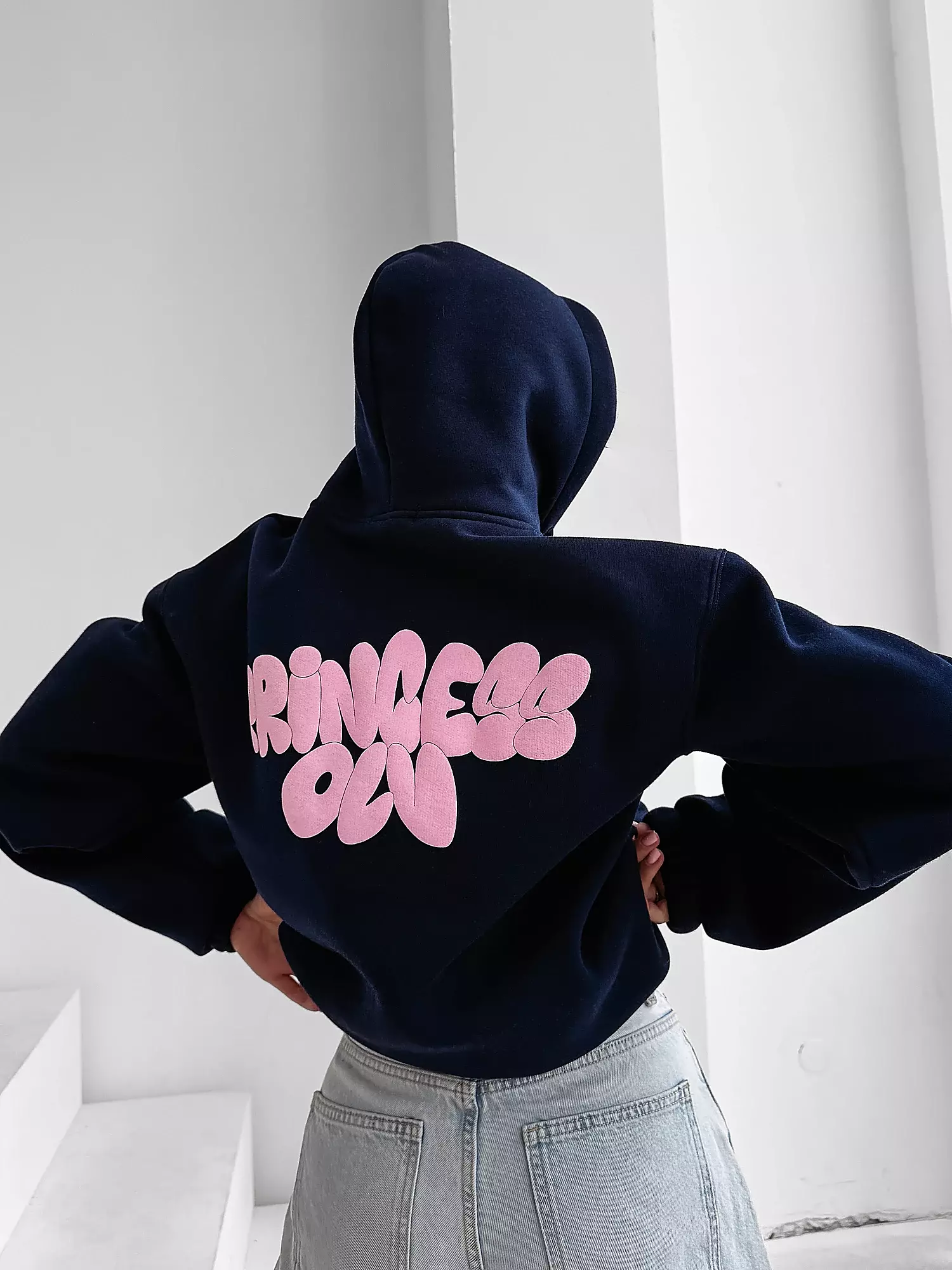 OLAVOGA FROST LAYER dámská mikina oversize - námořnická modrá