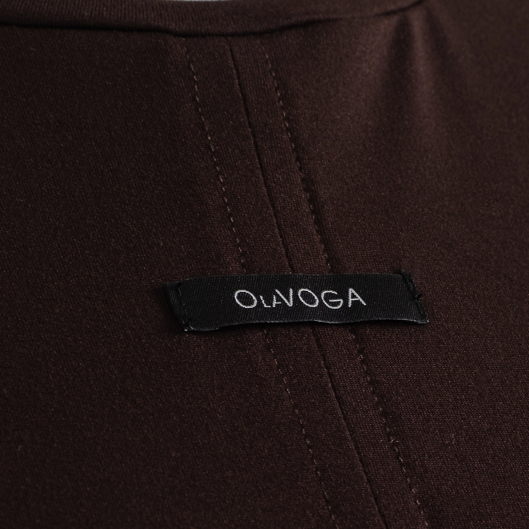 Damenbluse mit Rüschen OLAVOGA WASH – Braun