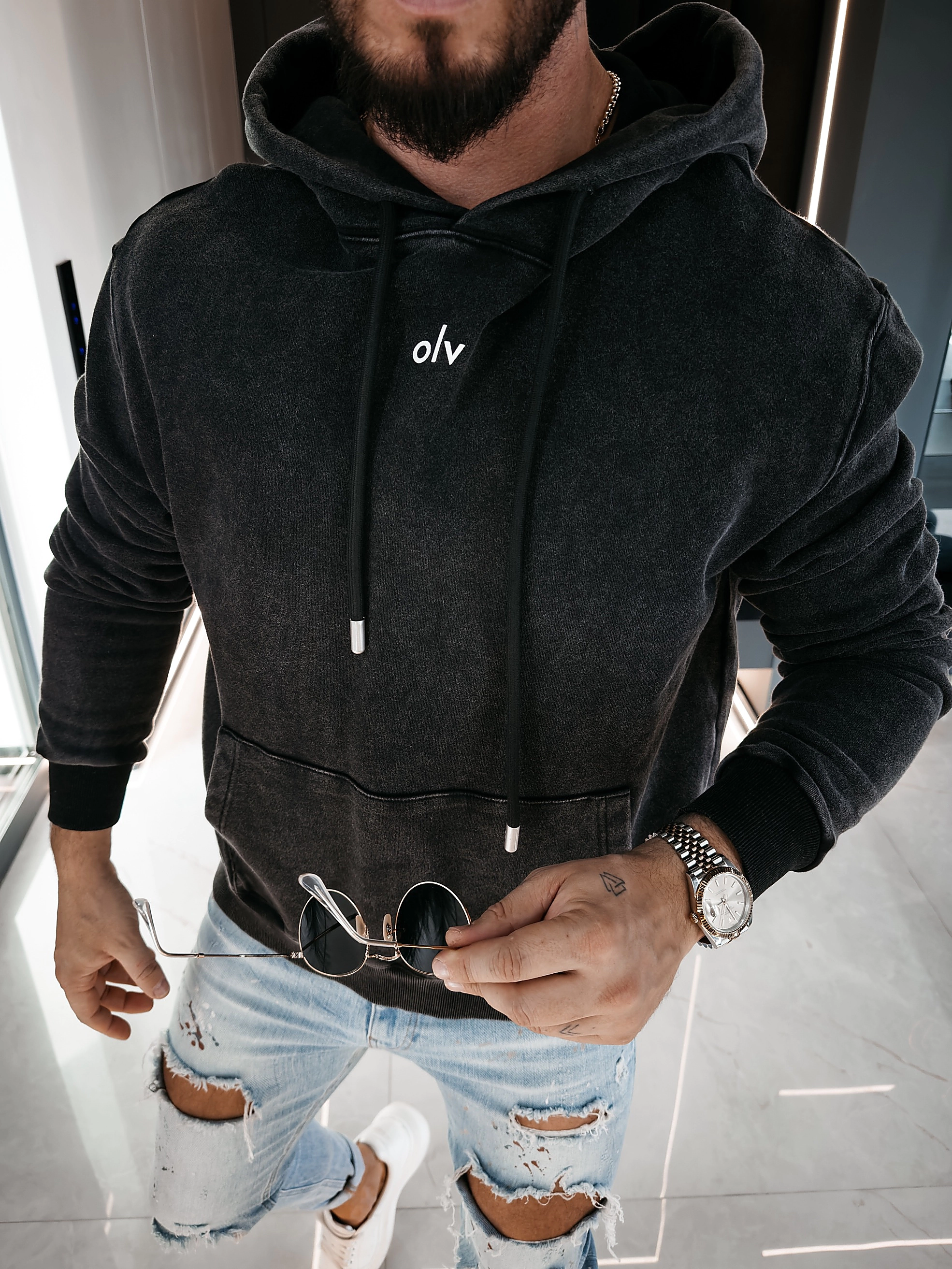OLAVOGA Men OFI kangaroo hoodie - Grey