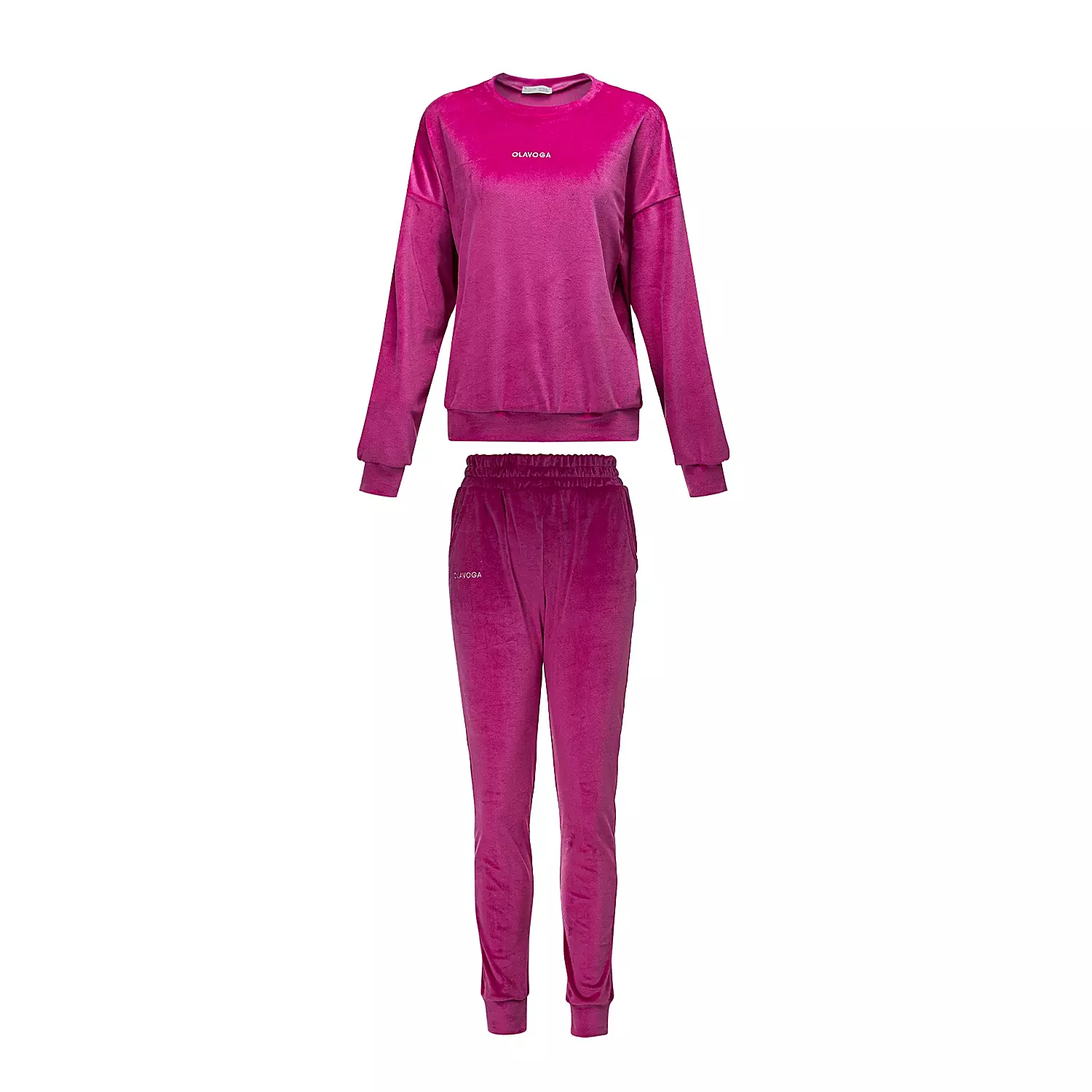Ladies' velour set OLAVOGA VELVET ASH - Amaranth