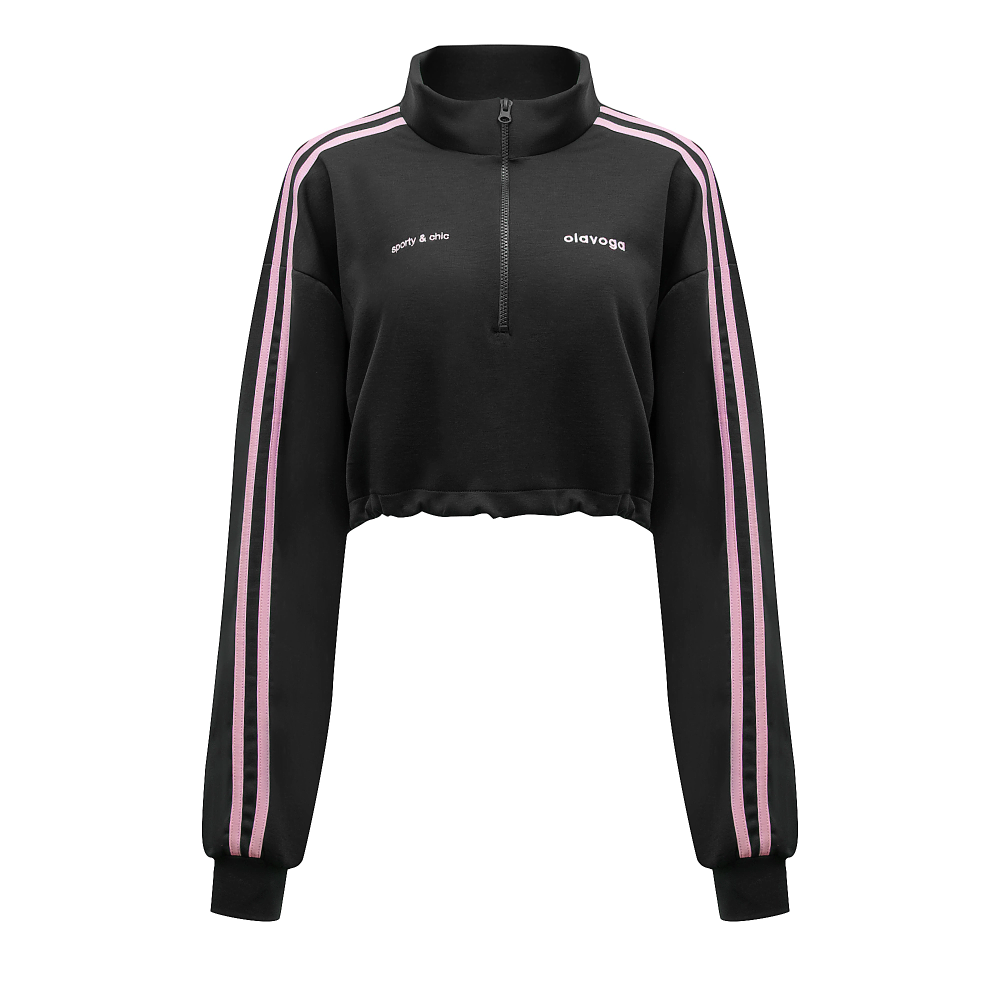 OLAVOGA FINE FORM zip-up collar set - Black