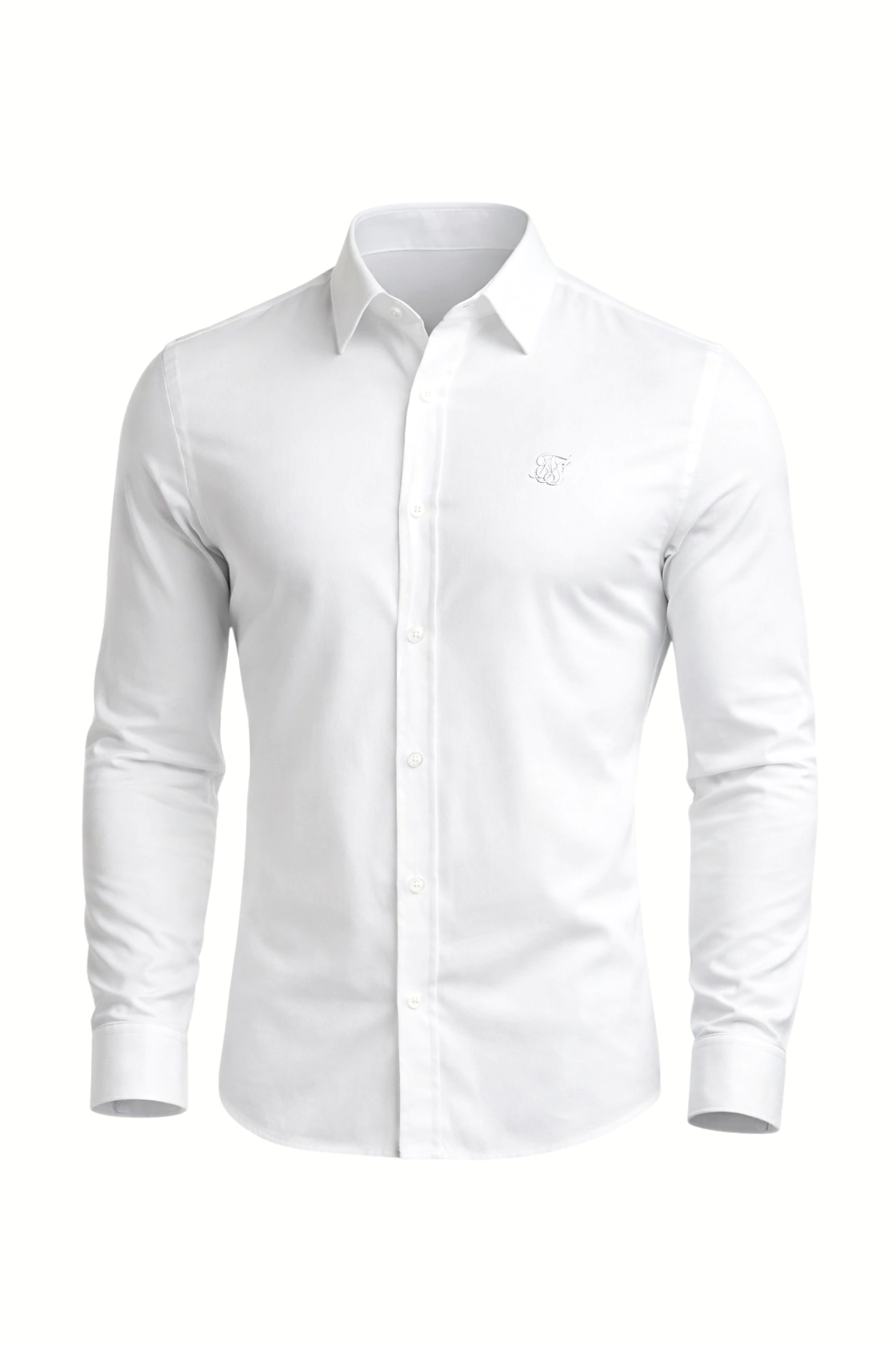 Klassisches Herrenhemd SIKSILK ESSENTIALS 26463 - Weiß
