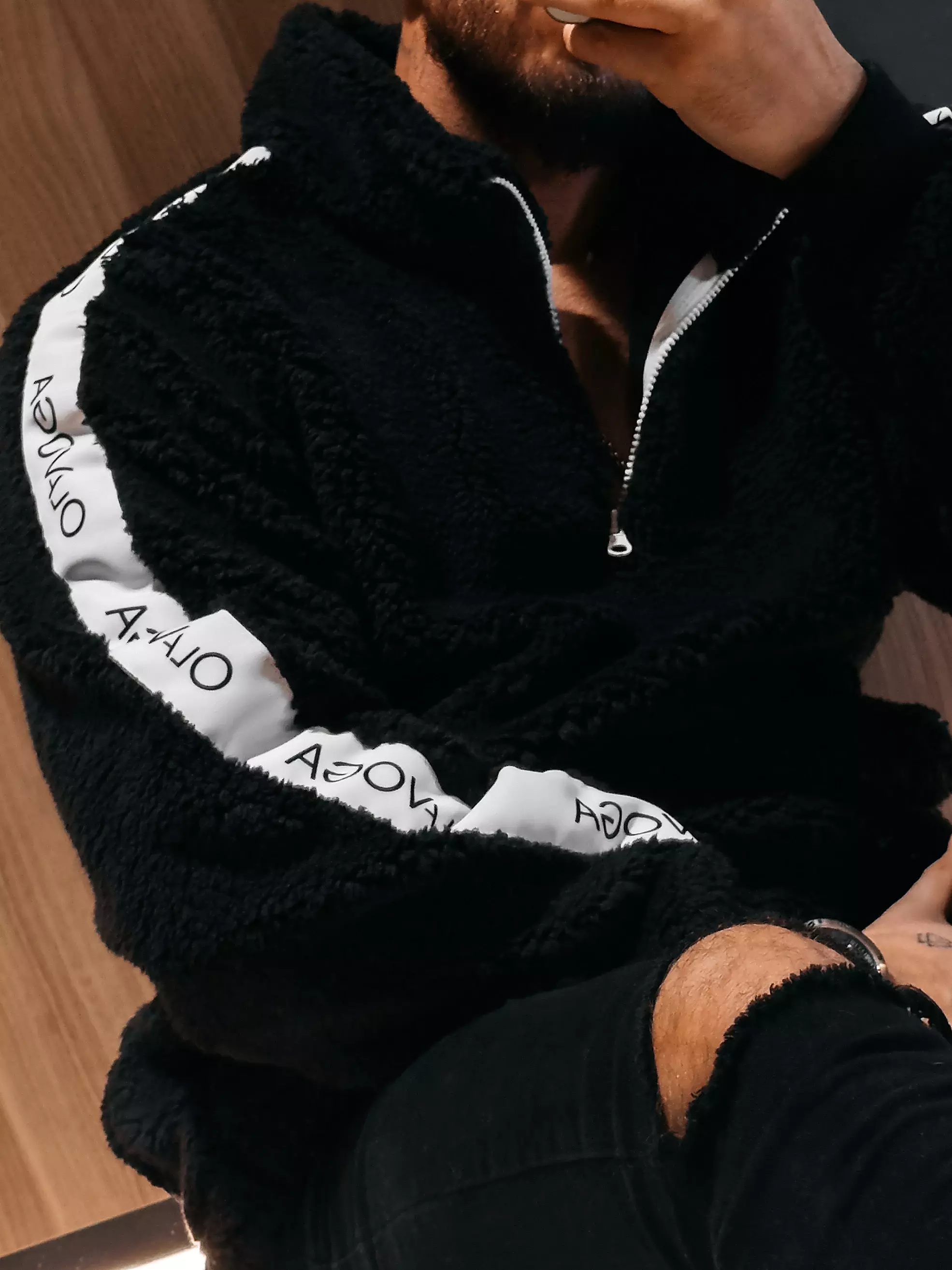 OLAVOGA Pánsky fleece SETTLINE - čierny