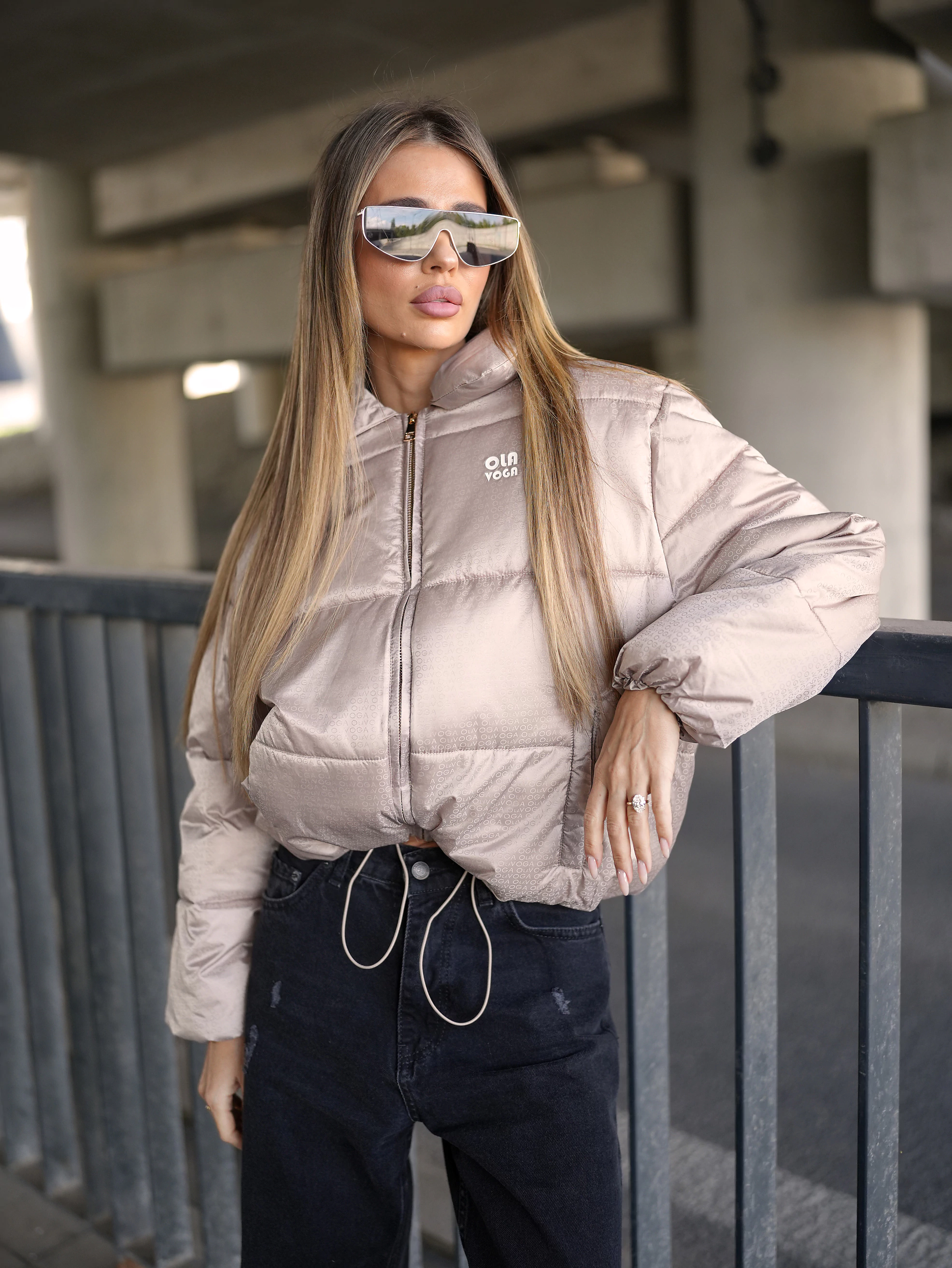 Damen Steppjacke OLAVOGA YUE - Beige