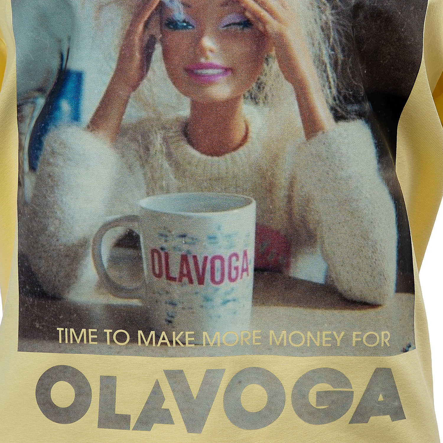 Oversize tričko OLAVOGA EARNED - žluté