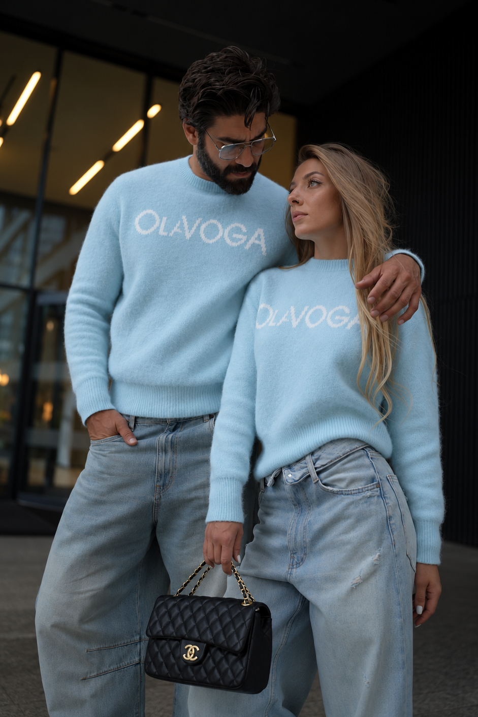 Sweter damski OLAVOGA VILA - Błękit