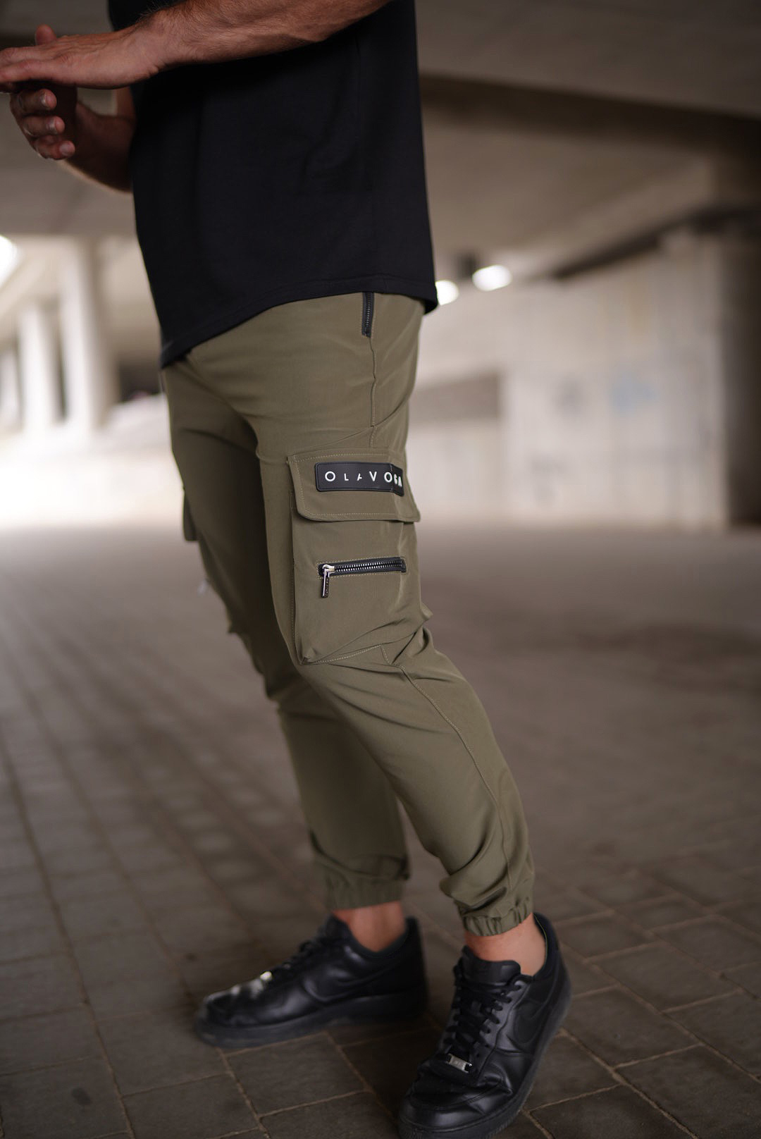 Pánské cargo kalhoty OLAVOGA Men KIENCE – khaki