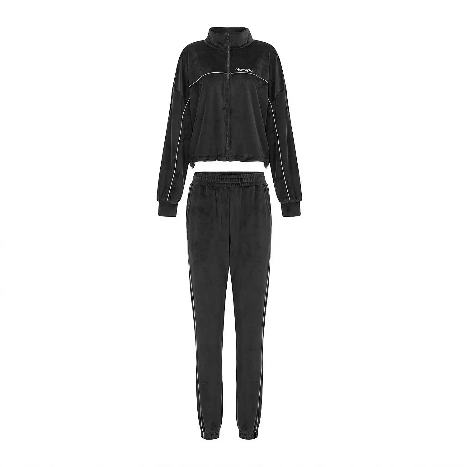 Ladies' velour set OLAVOGA RIFMO - Black
