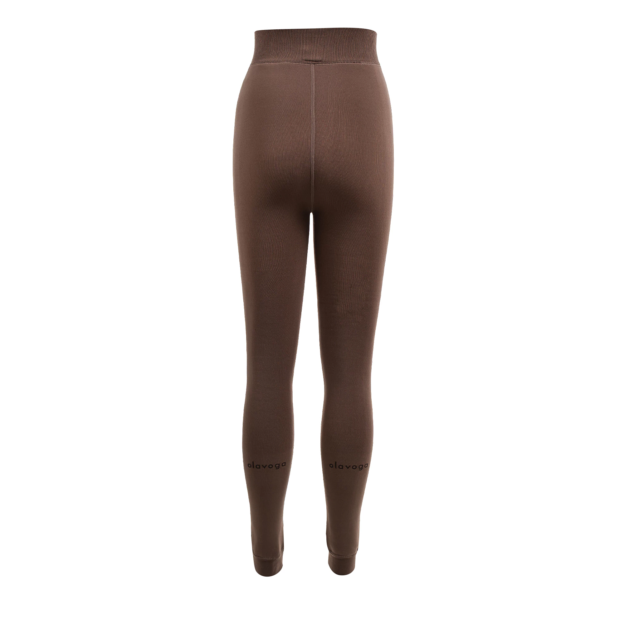 Legginsy damskie ocieplane OLAVOGA NEBULA - Ciemny beż
