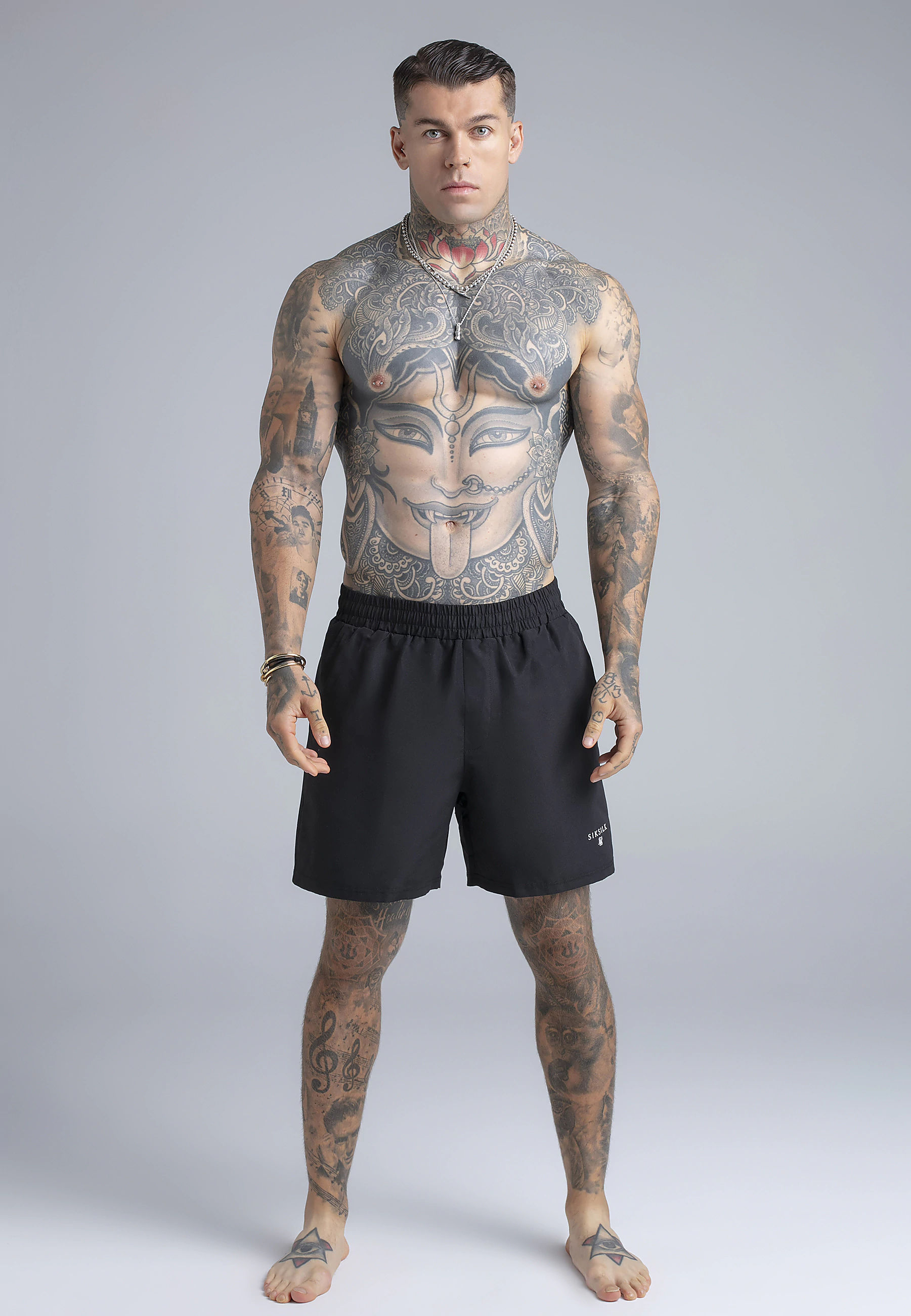 SIKSILK men's swim shorts 28879 - Black