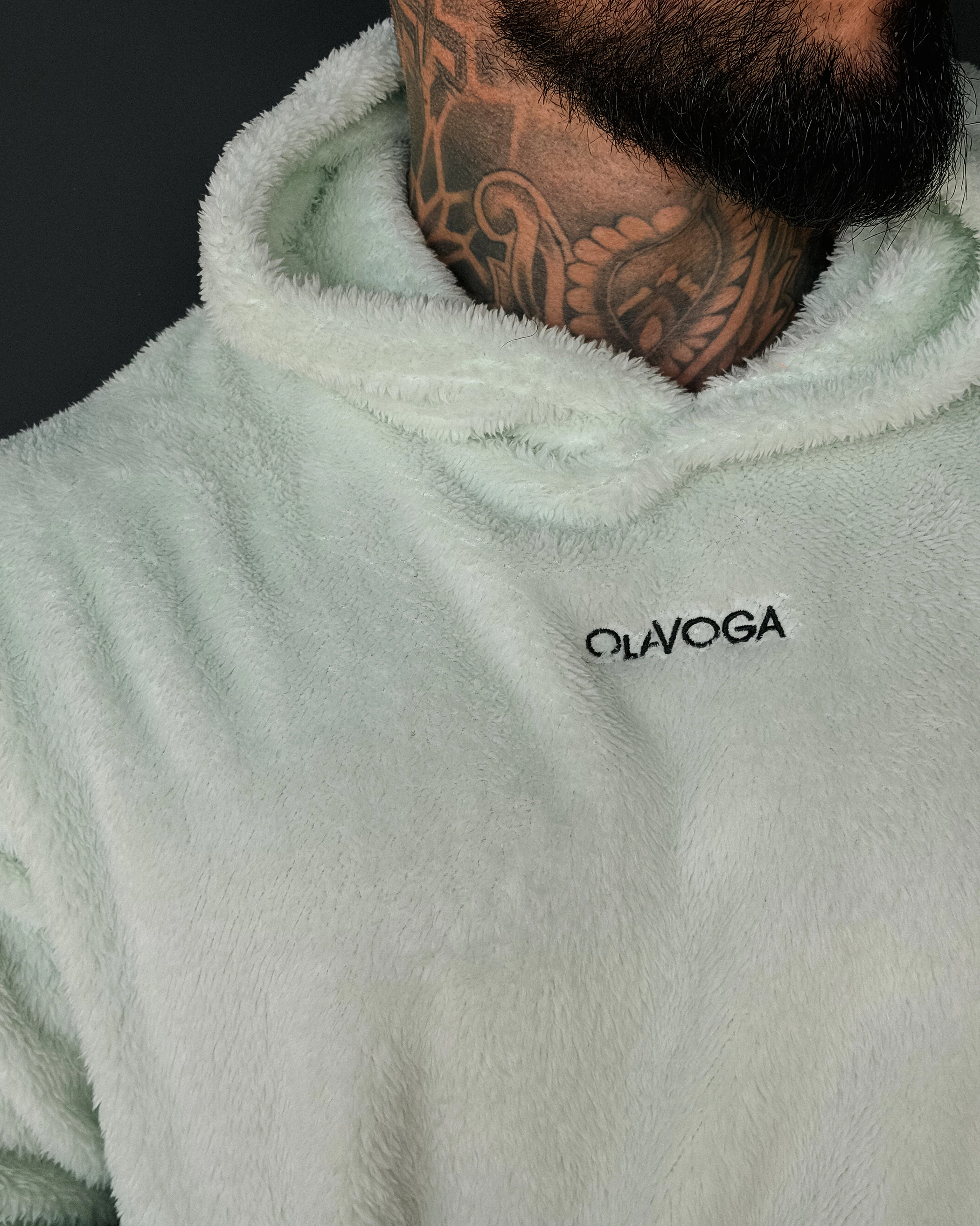 OLAVOGA Men FIDO MEN Sherpa Hooded Sweatshirt – Mint