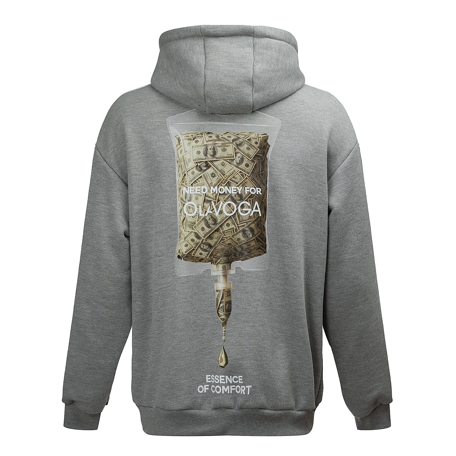 OLAVOGA Herren Sweatshirt MONEY - Hellgrau