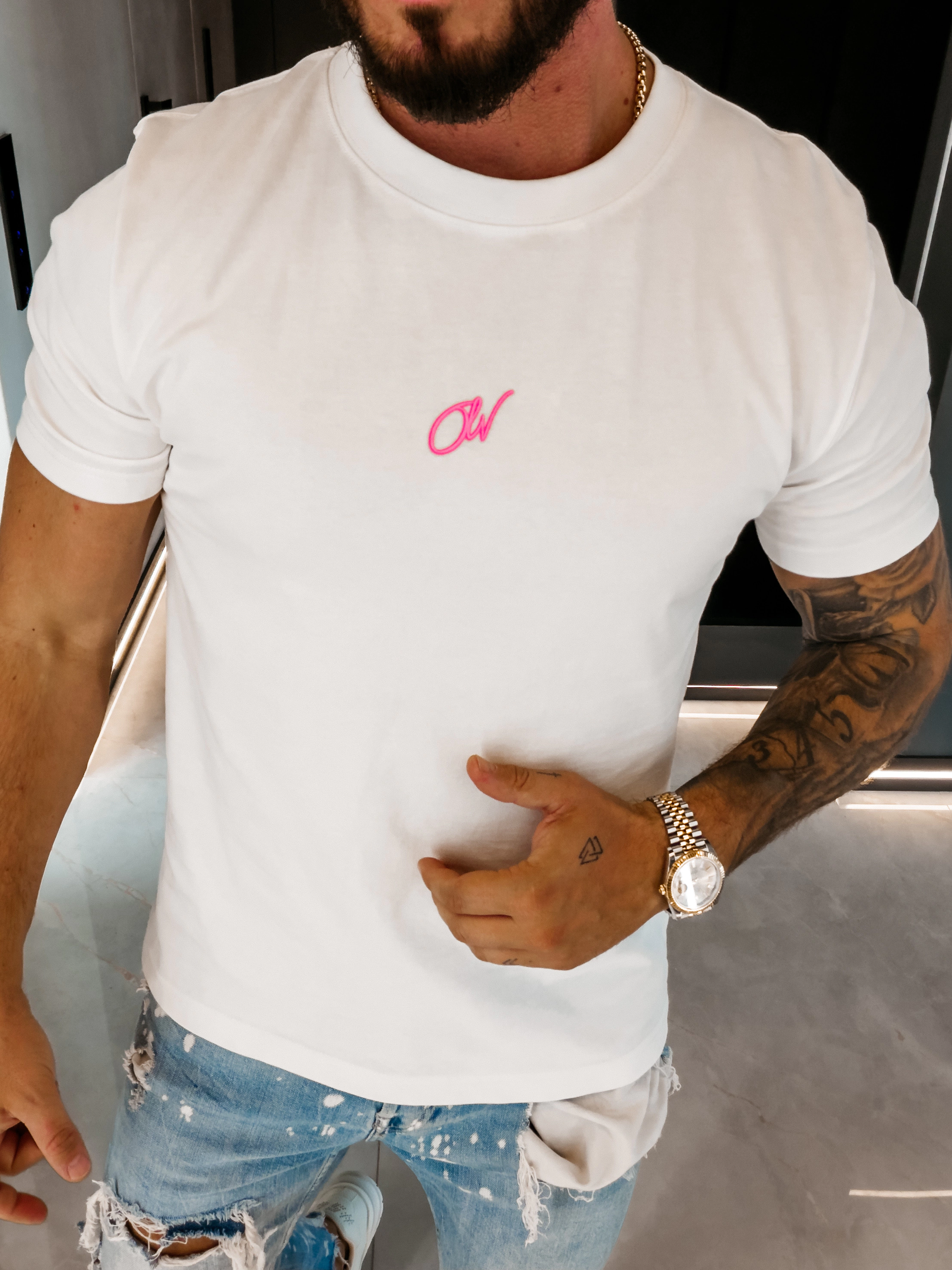 OLAVOGA VELMAR unisex oversize T-shirt - Ecru