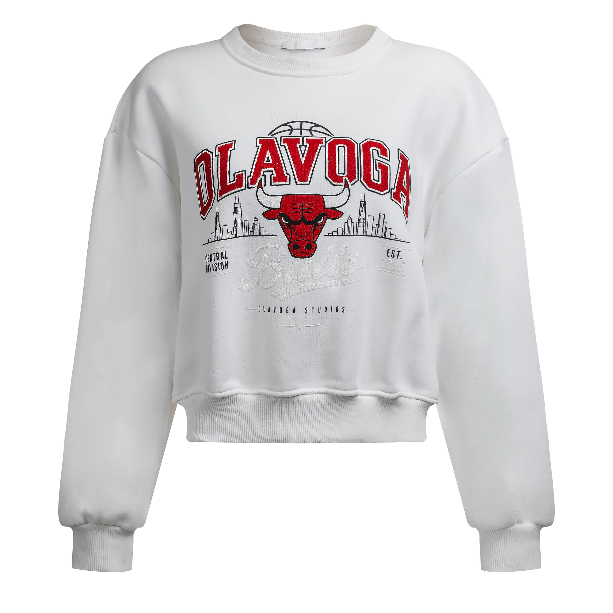 Bluza damska chicago bulls OLAVOGA FLANO - Ecru