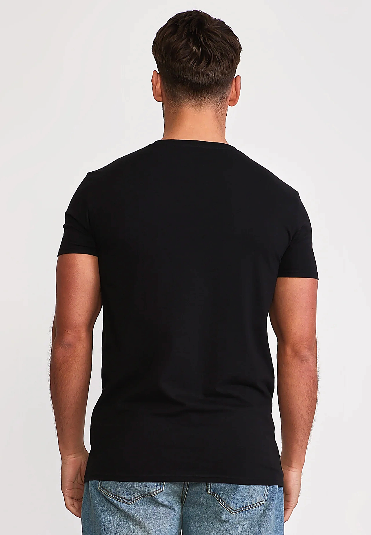 3pak t-shirt męski muscle fit SIKSILK 29831 - Czarny