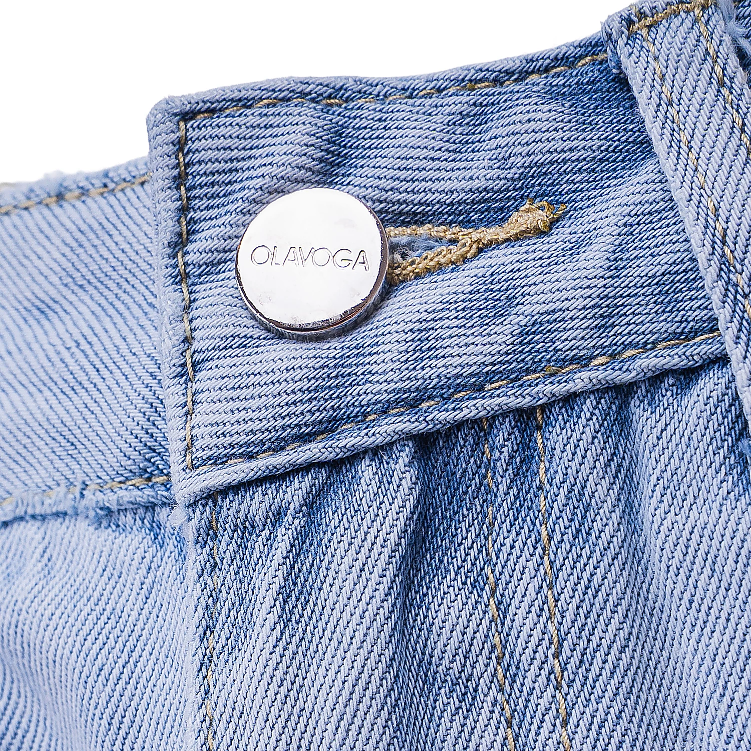 Bedruckte Damenhose OLAVOGA VIVID - Helles Denim