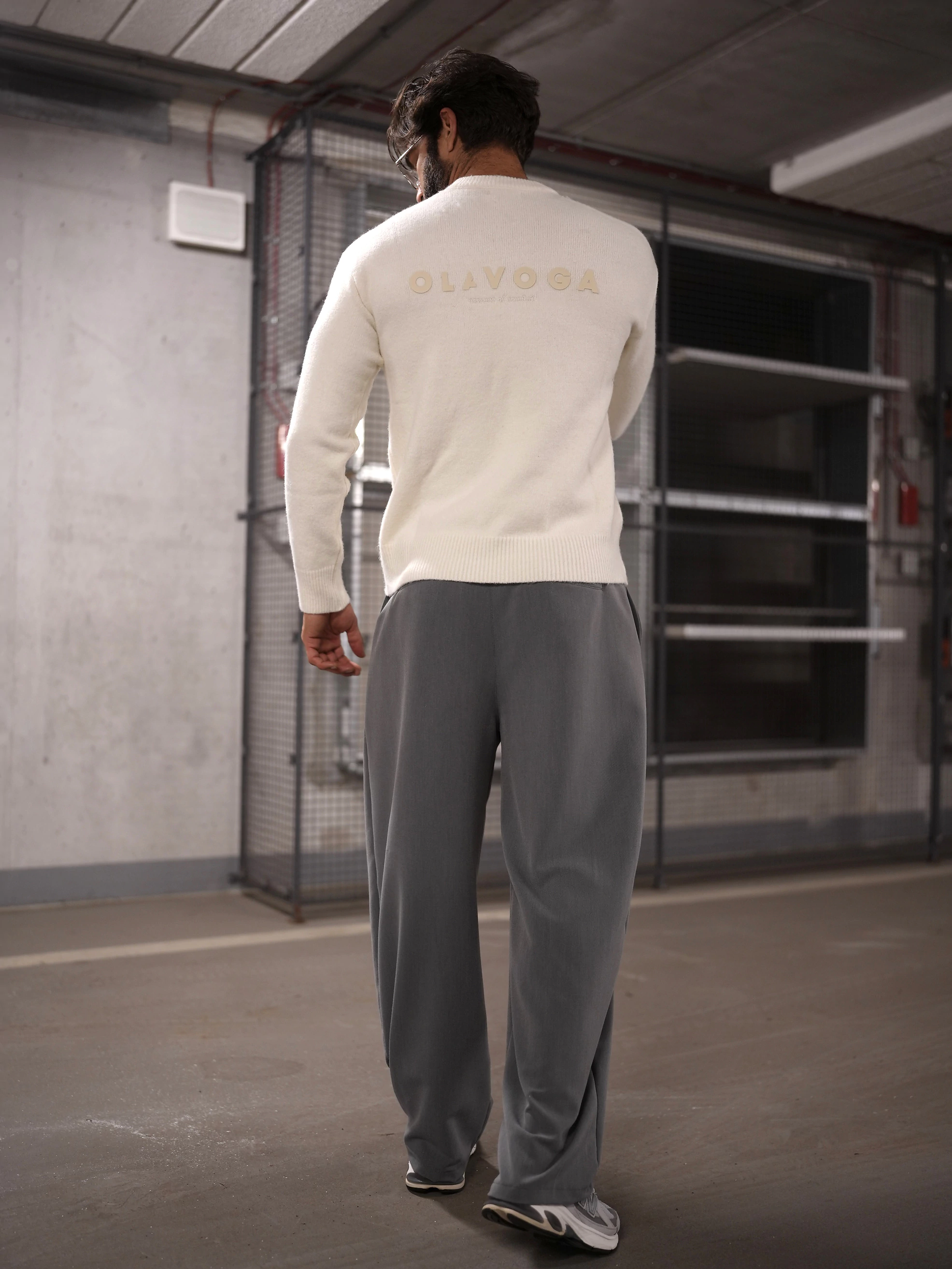 Spodnie męskie smart casual OLAVOGA Men ADJUST - Szary