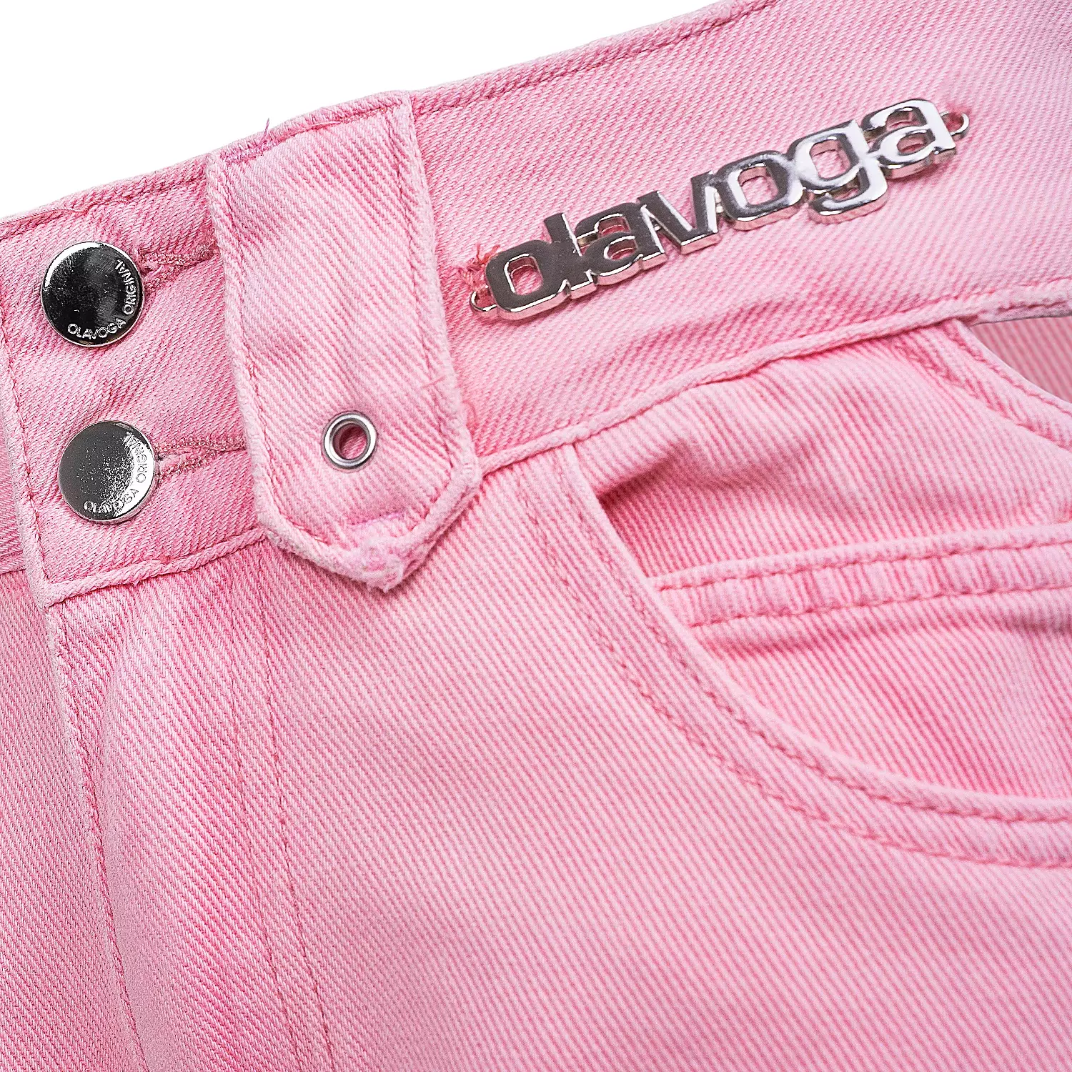 OLAVOGA EREDU women's denim trousers - Powder pink