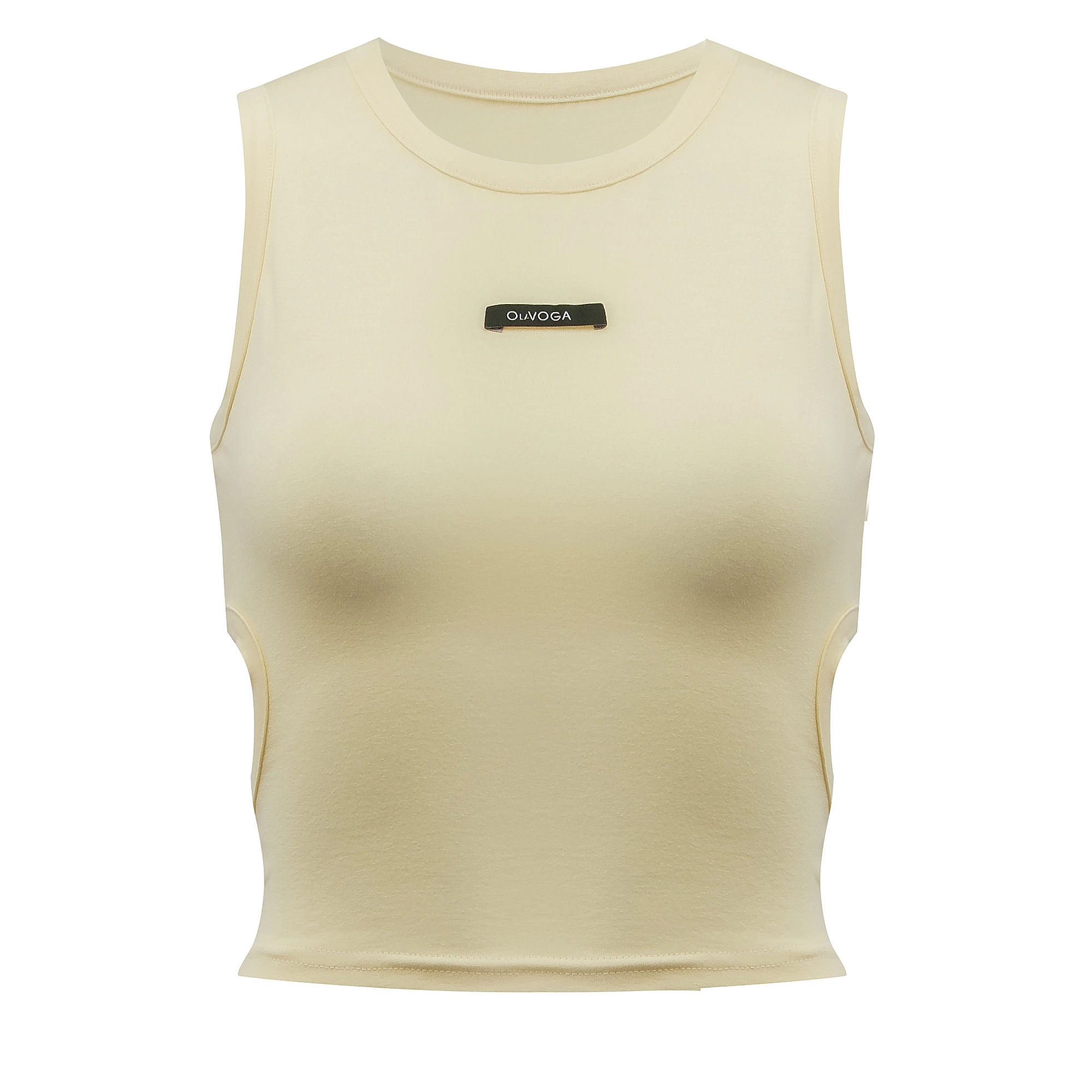 Top damski slim fit OLAVOGA DAYBREAK - Żółty