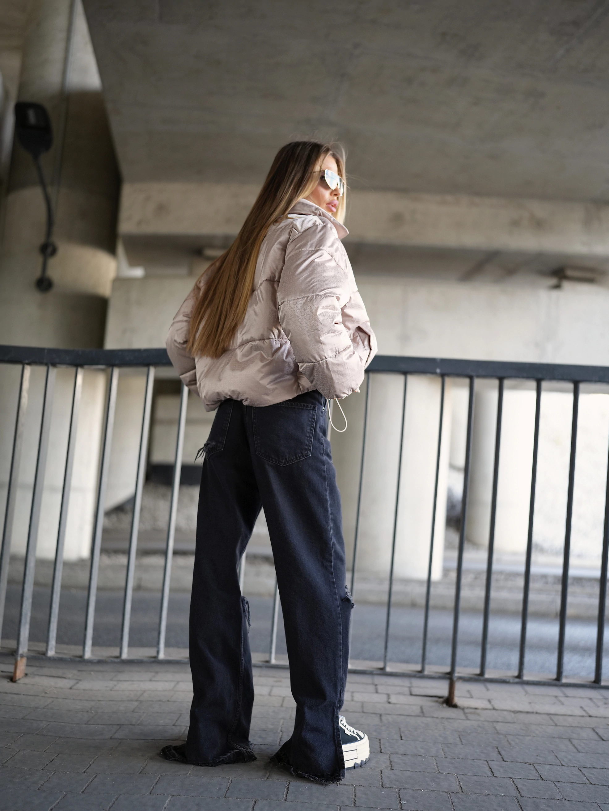 Damen Steppjacke OLAVOGA YUE - Beige