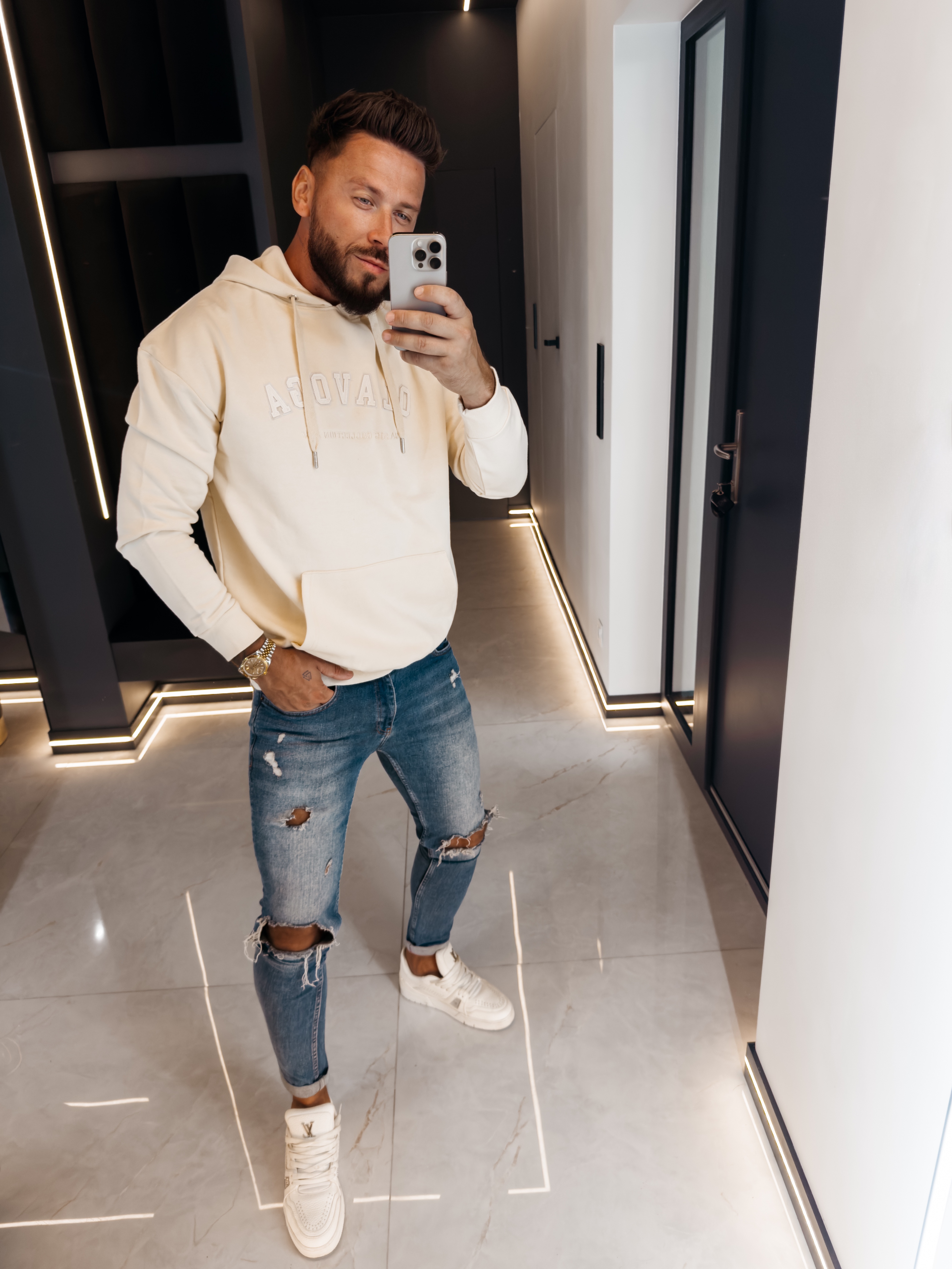 OLAVOGA Men's RENAY Hoodie - Cream