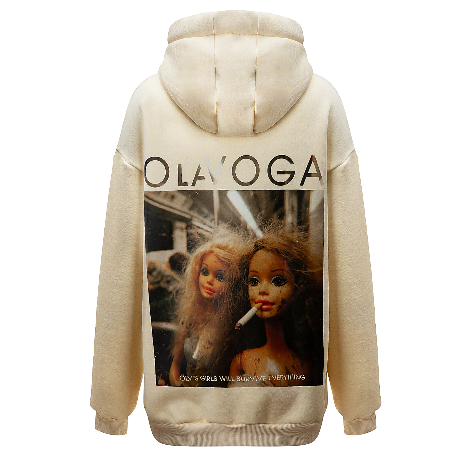 Bluza damska Oversize OLAVOGA RUNAWAY - Écru