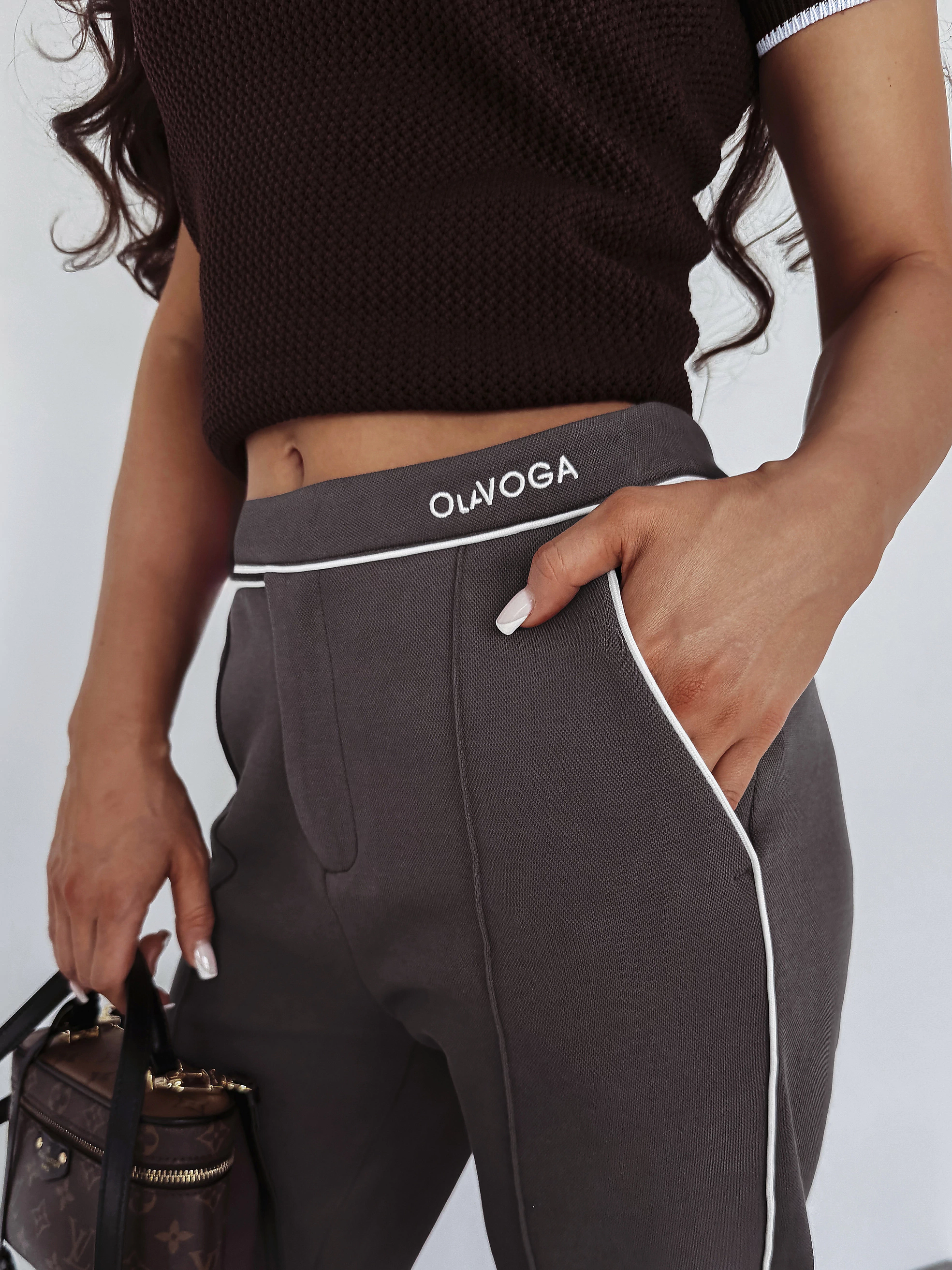OLAVOGA WHIOS dámské kalhoty - hnědé