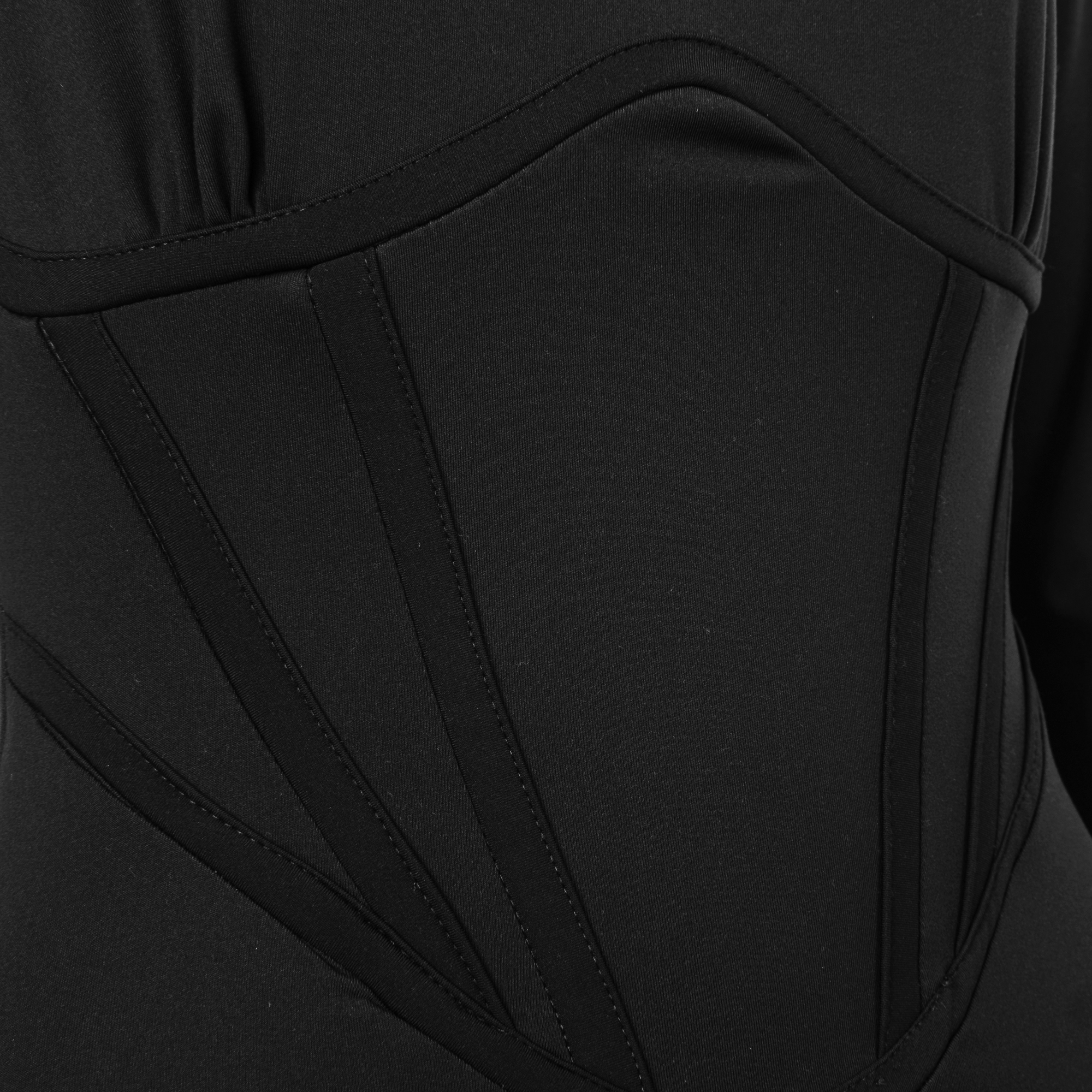 Damenkleid mit ausgestellten Ärmeln OLAVOGA DRAW - Schwarz