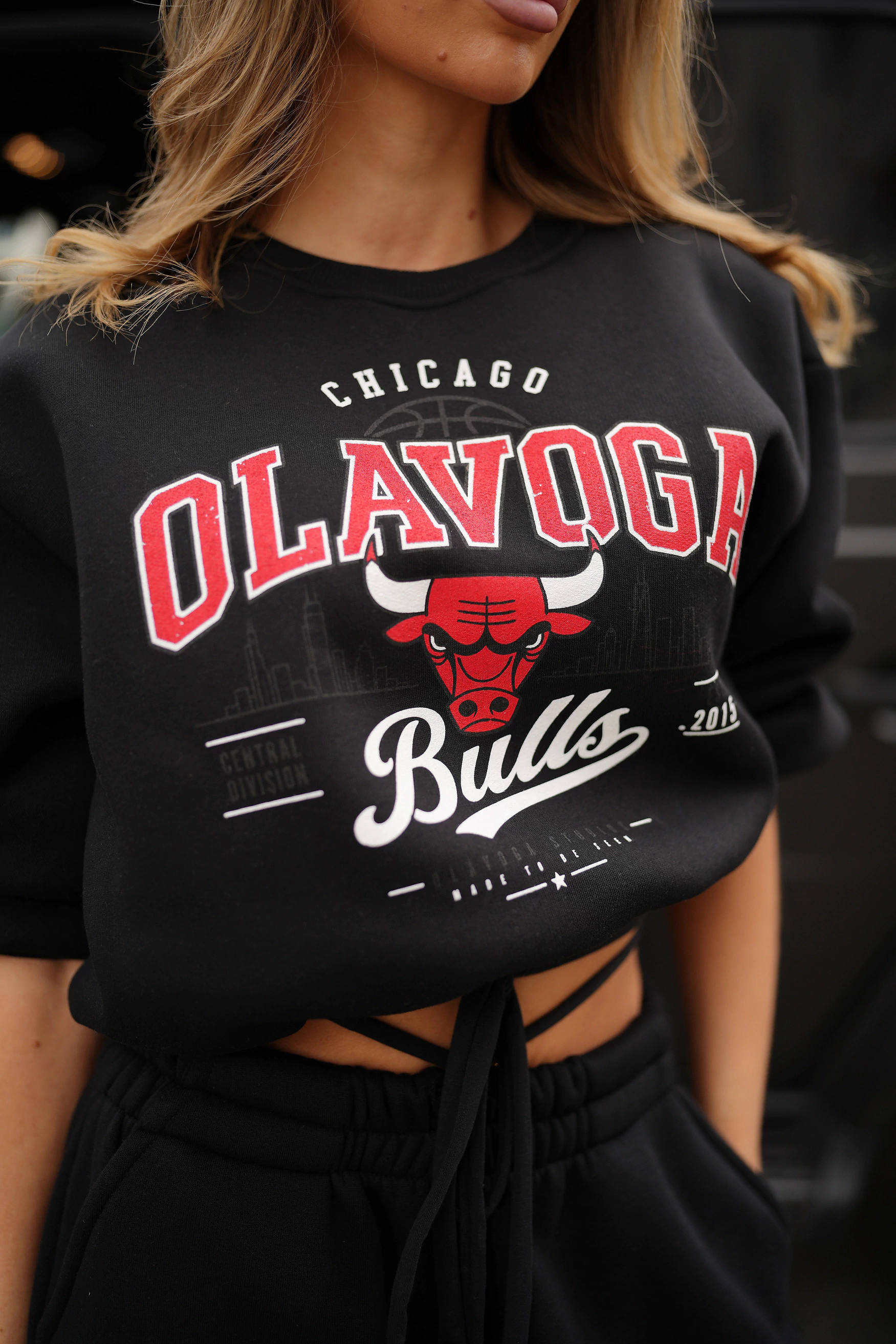 Dámská mikina Chicago Bulls OLAVOGA FLANO – černá