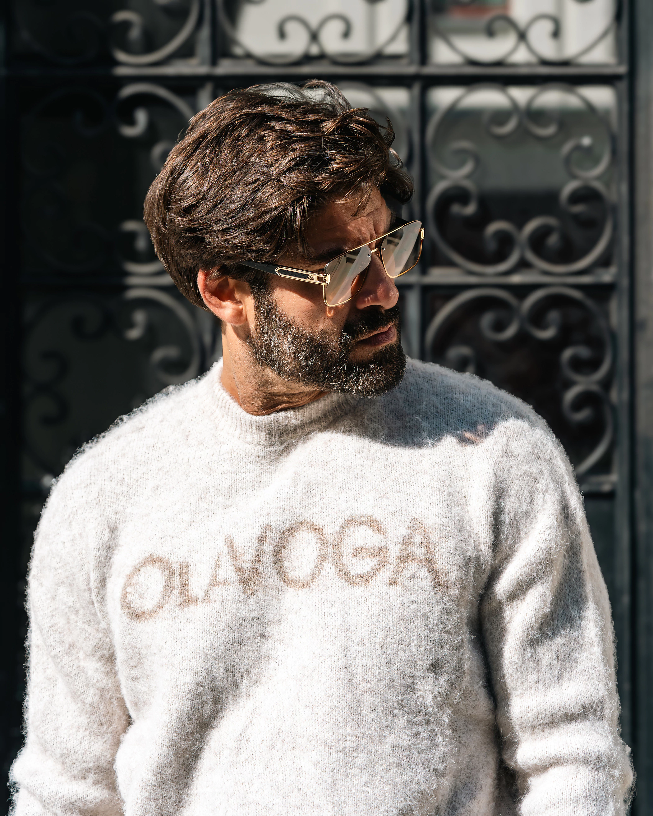 Sweter męski OLAVOGA Men VILA MEN - Beż