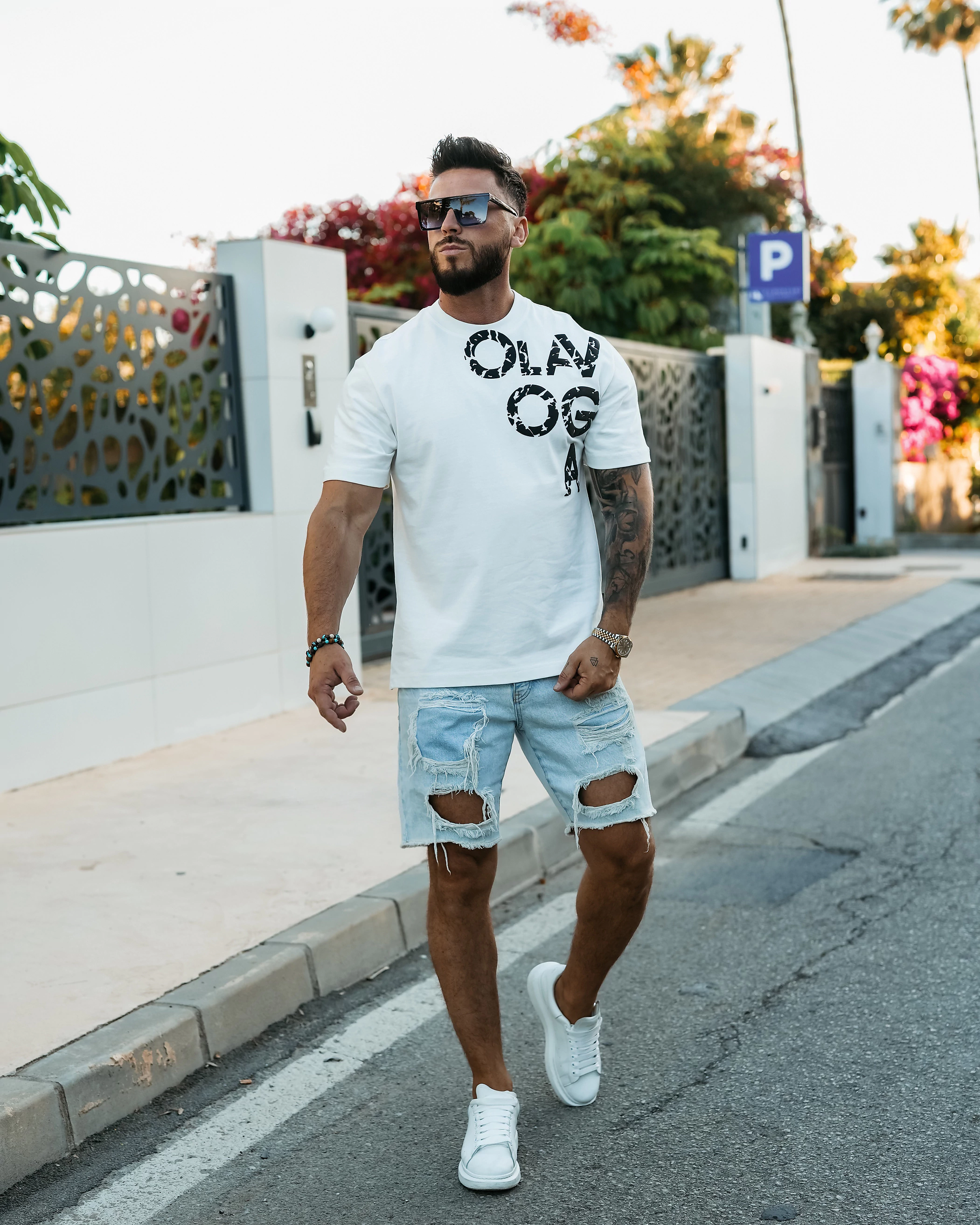 T-shirt męski OLAVOGA Men MALOR - Écru
