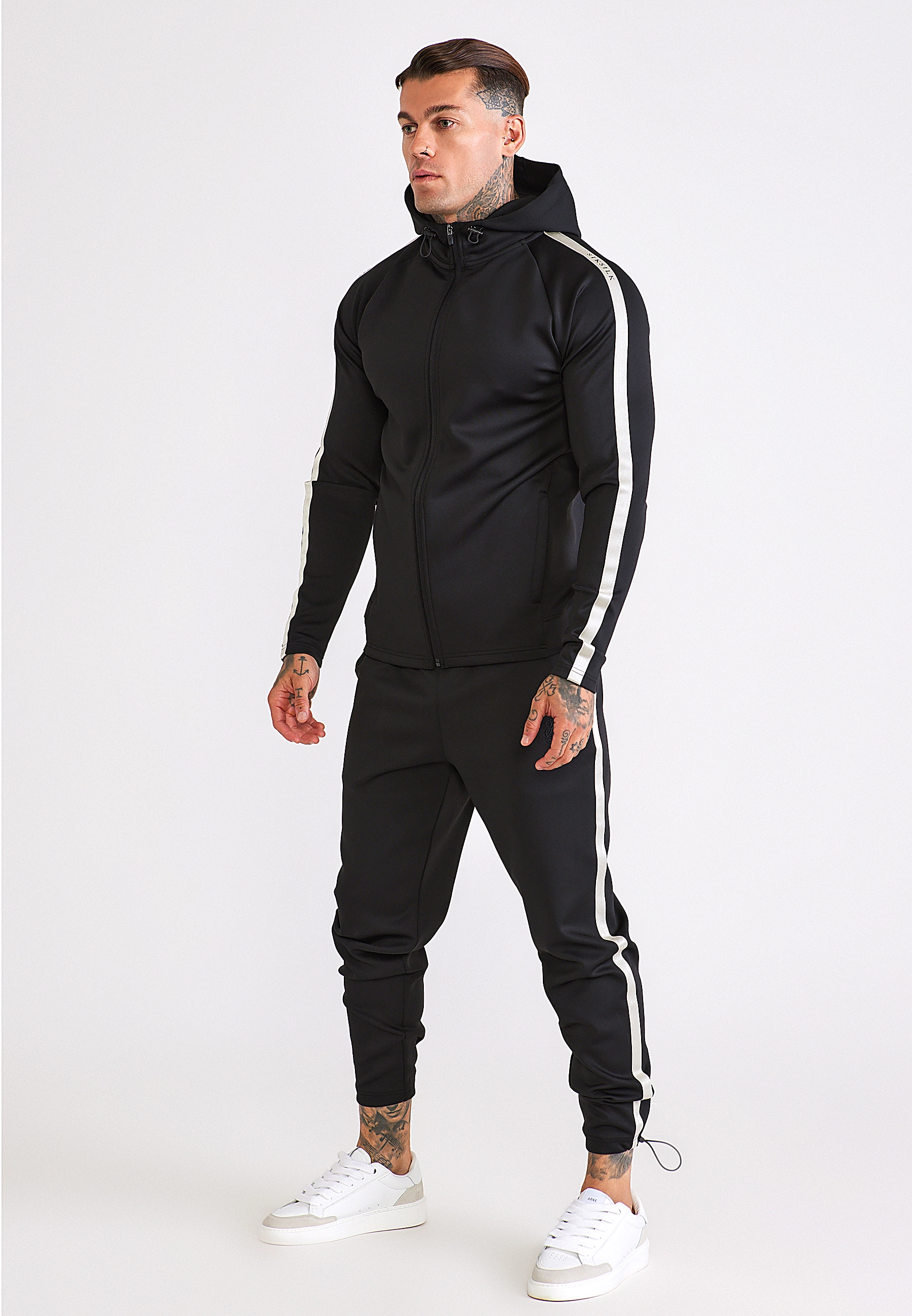 Komplet męski dresowy SIKSILK 29413 - Czarny