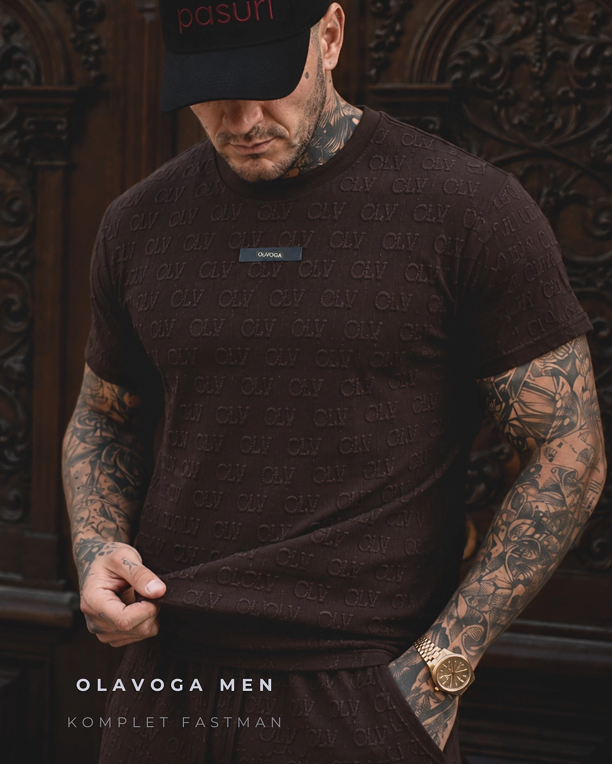 OLAVOGA Men's set FASTMAN - Brown