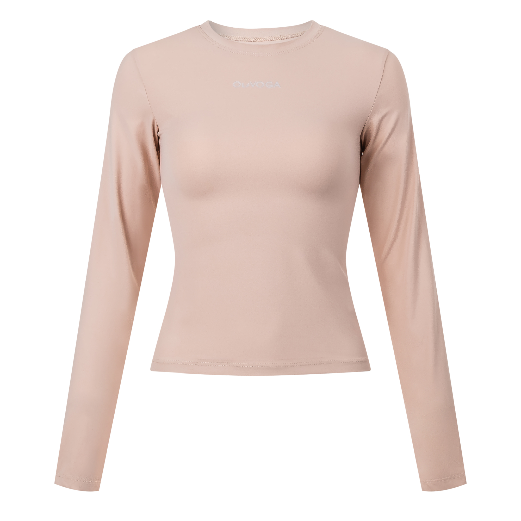 Figurbetontes Damen-Longsleeve OLAVOGA SISSI - Puderrosa