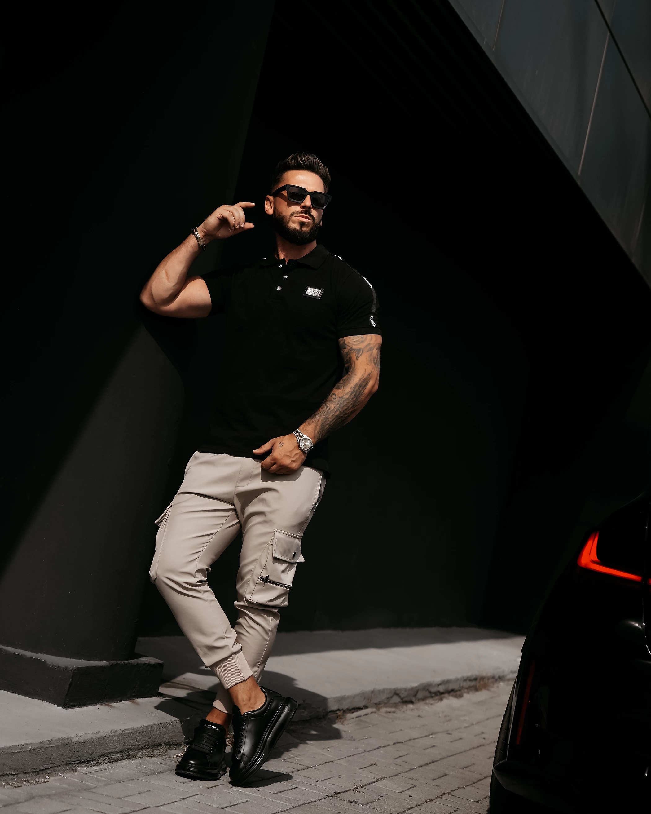 T-shirt męski OLAVOGA Men BALARDI - Czarny